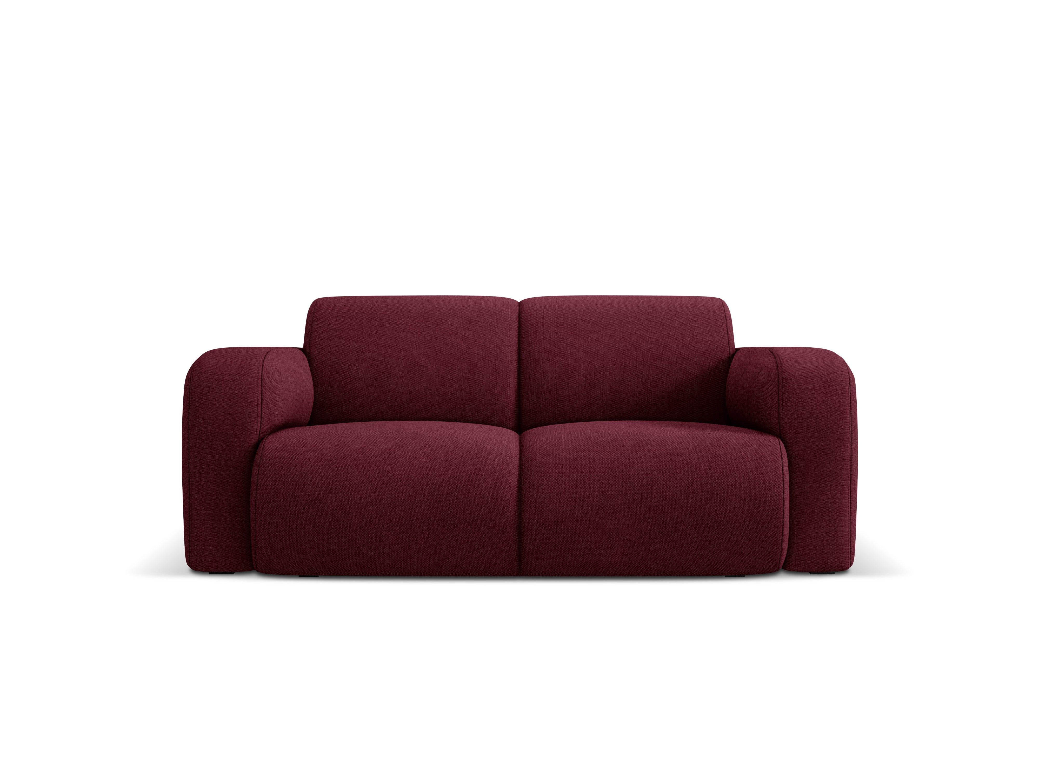 Sofa w tkaninie chenillowej 2-osobowa LOLA bordowy Windsor & Co Eye on Design