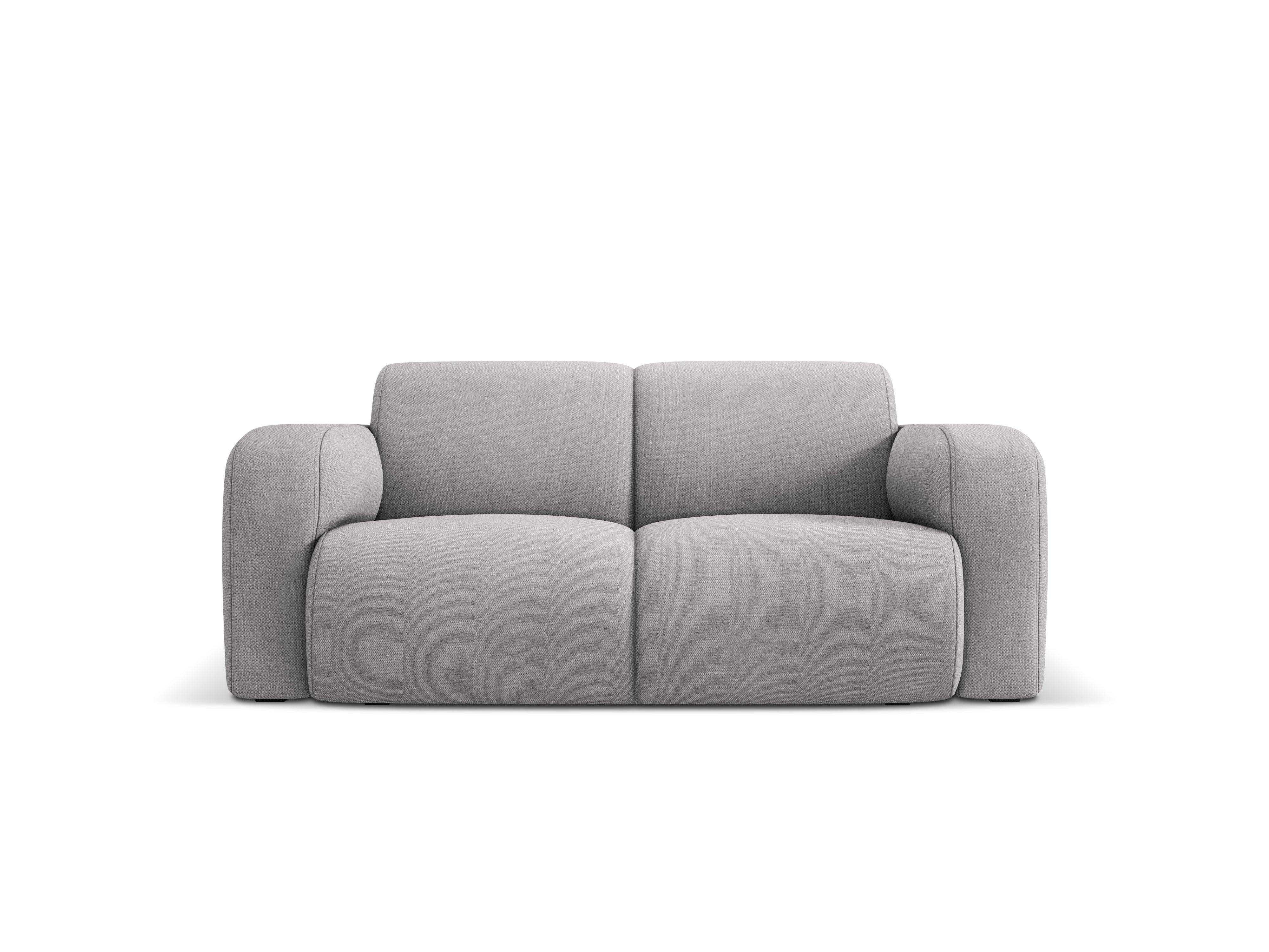 Sofa w tkaninie chenillowej 2-osobowa LOLA jasnoszary Windsor & Co Eye on Design