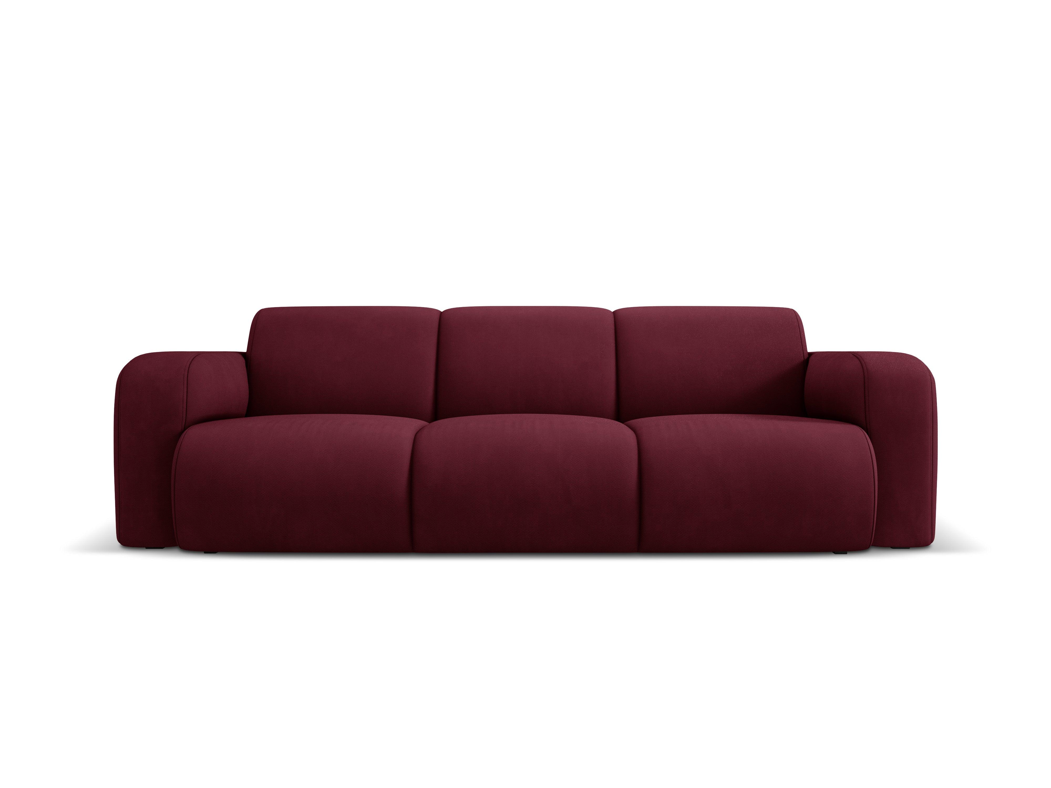 Sofa w tkaninie chenillowej 3-osobowa LOLA bordowy Windsor & Co Eye on Design