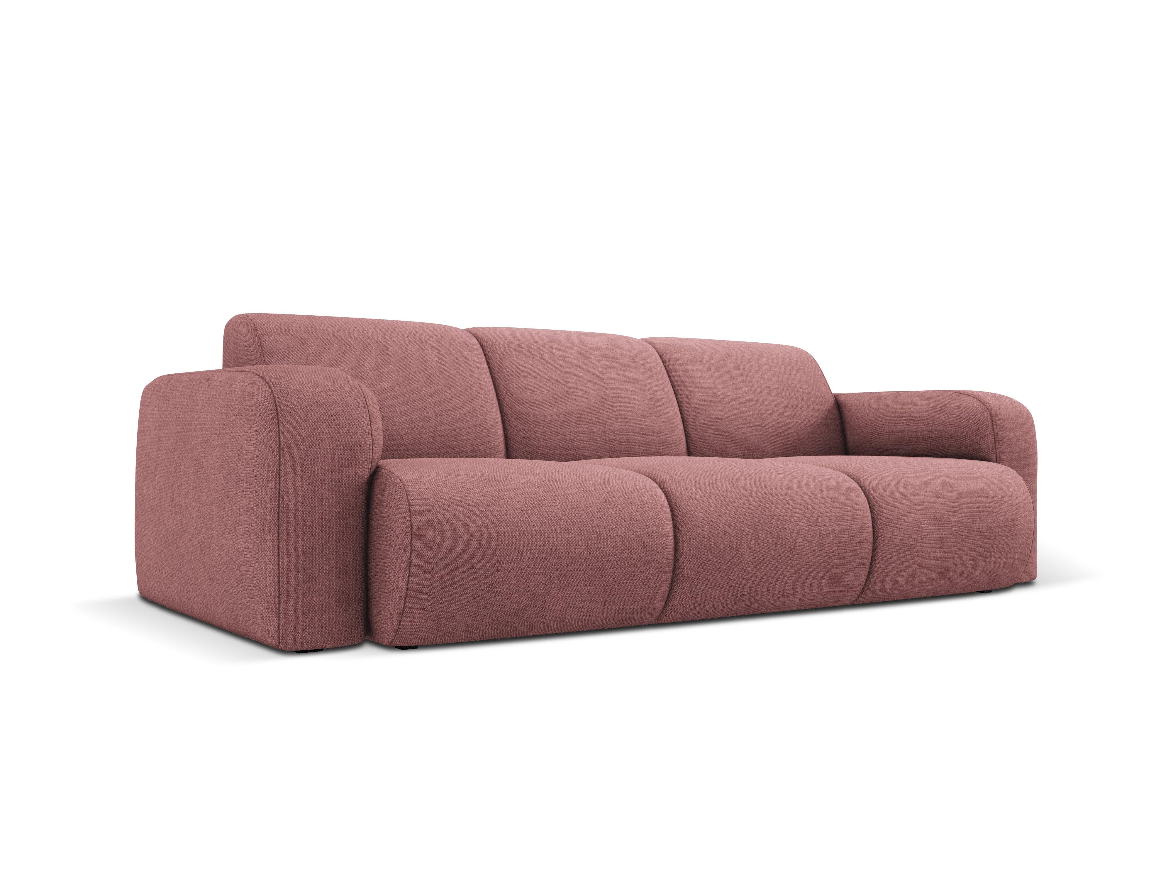 Sofa w tkaninie chenillowej 3-osobowa LOLA różowy Windsor & Co Eye on Design