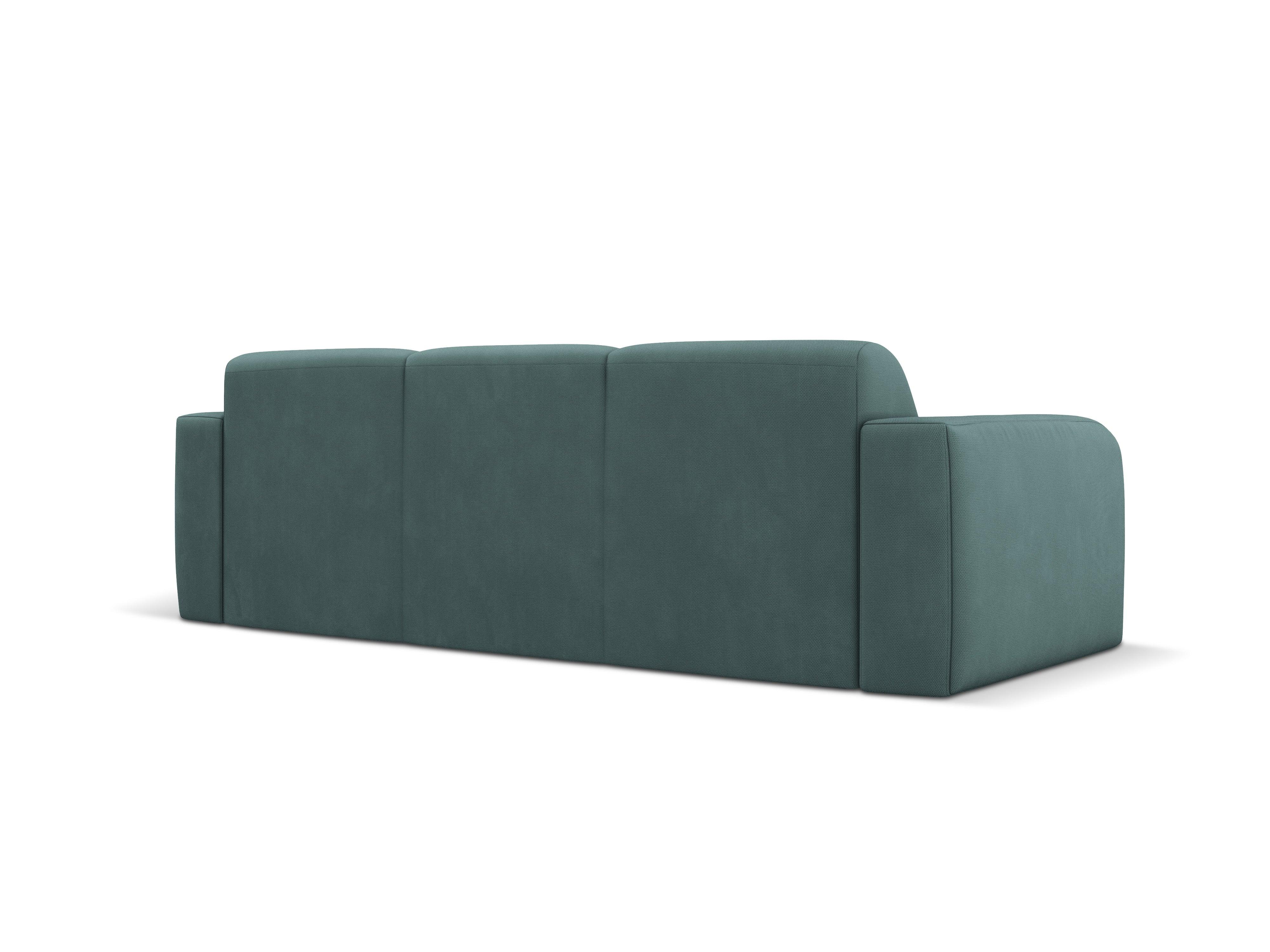 Sofa w tkaninie chenillowej 3-osobowa LOLA zieleń morska Windsor & Co Eye on Design