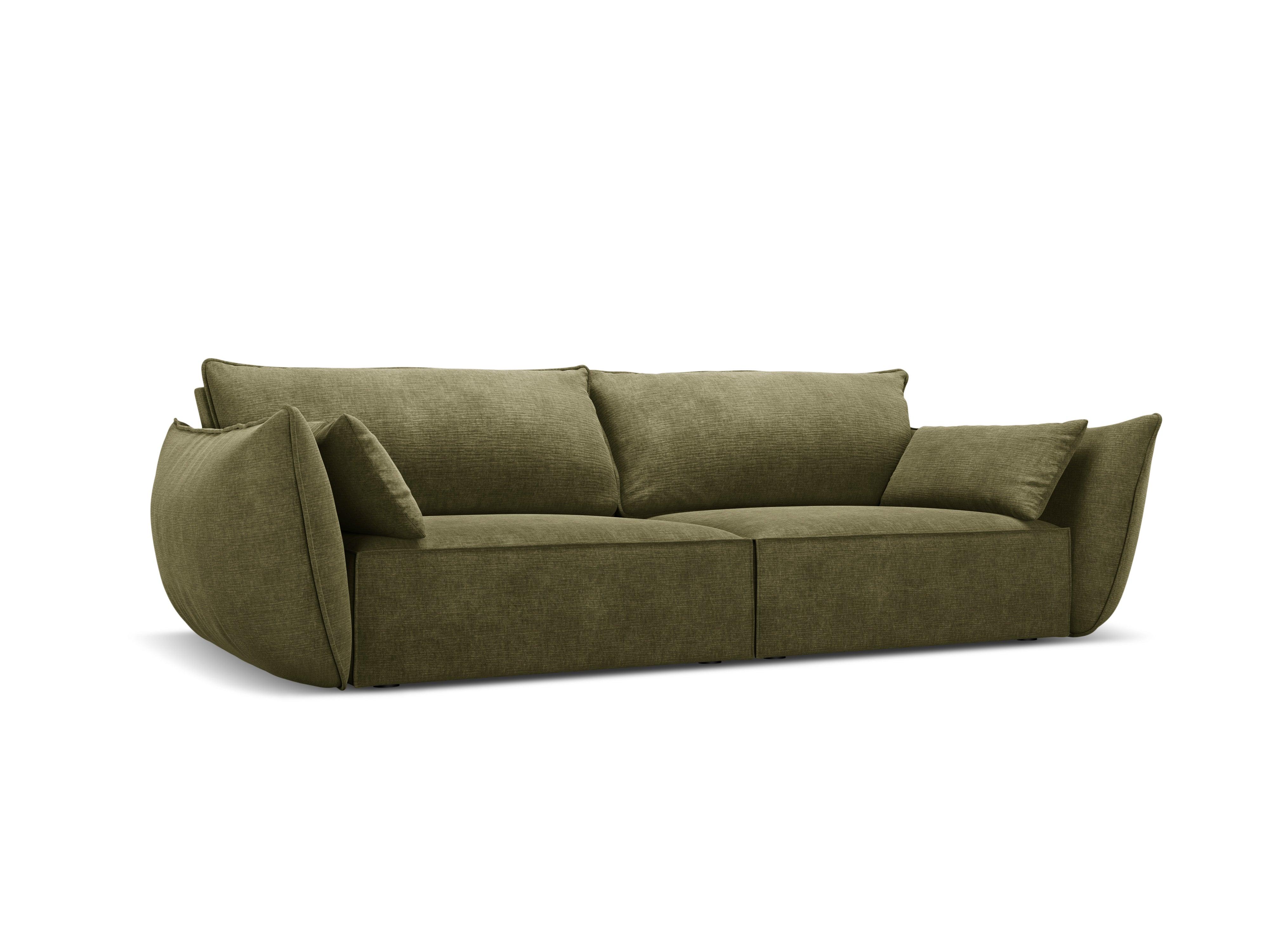 Sofa w tkaninie szenilowej 3-osobowa VANDA zielony Mazzini Sofas Eye on Design