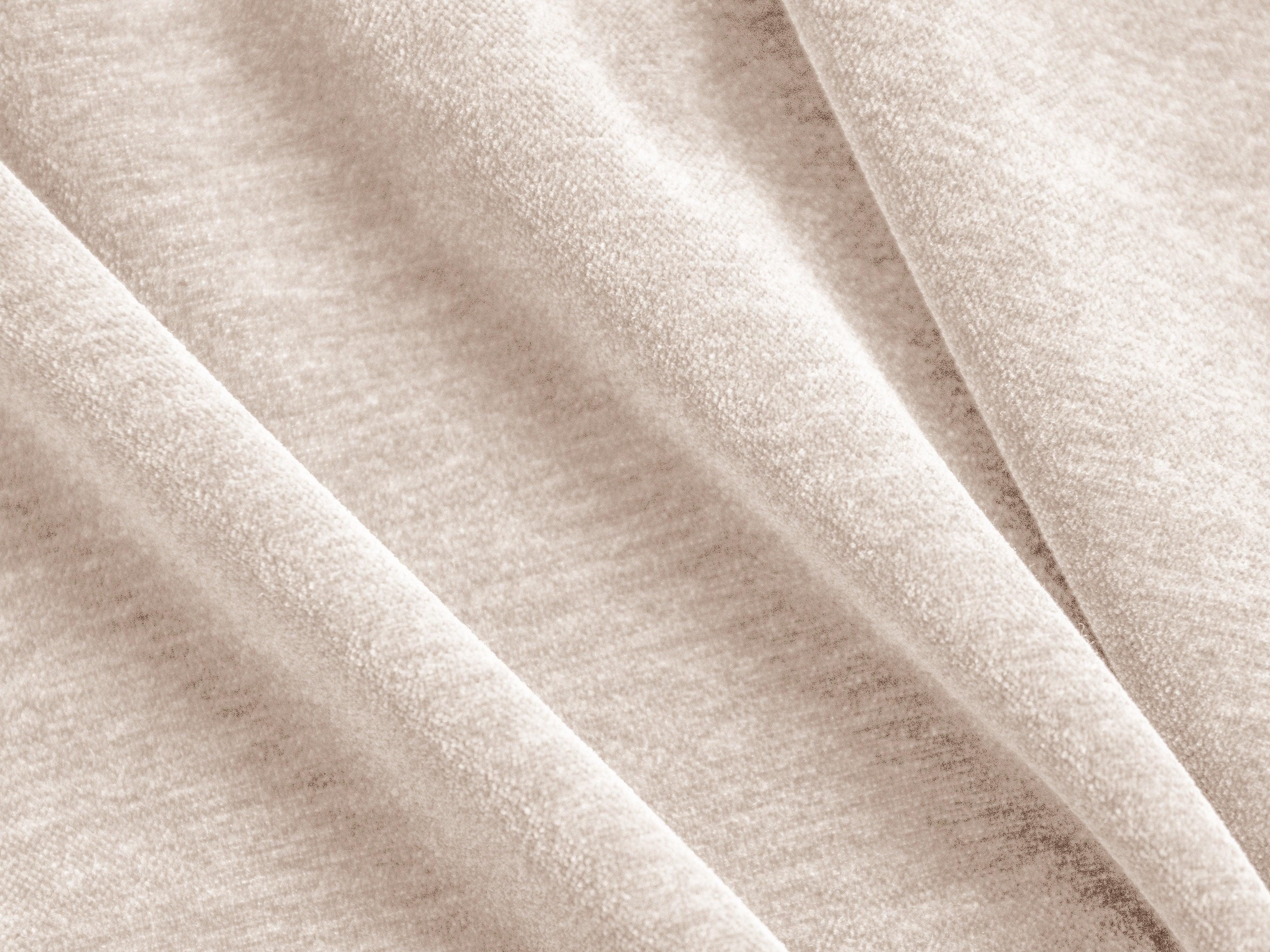 Sofa w tkaninie szenilowej 4-osobowa LILY jasnobeżowy Maison Heritage Eye on Design