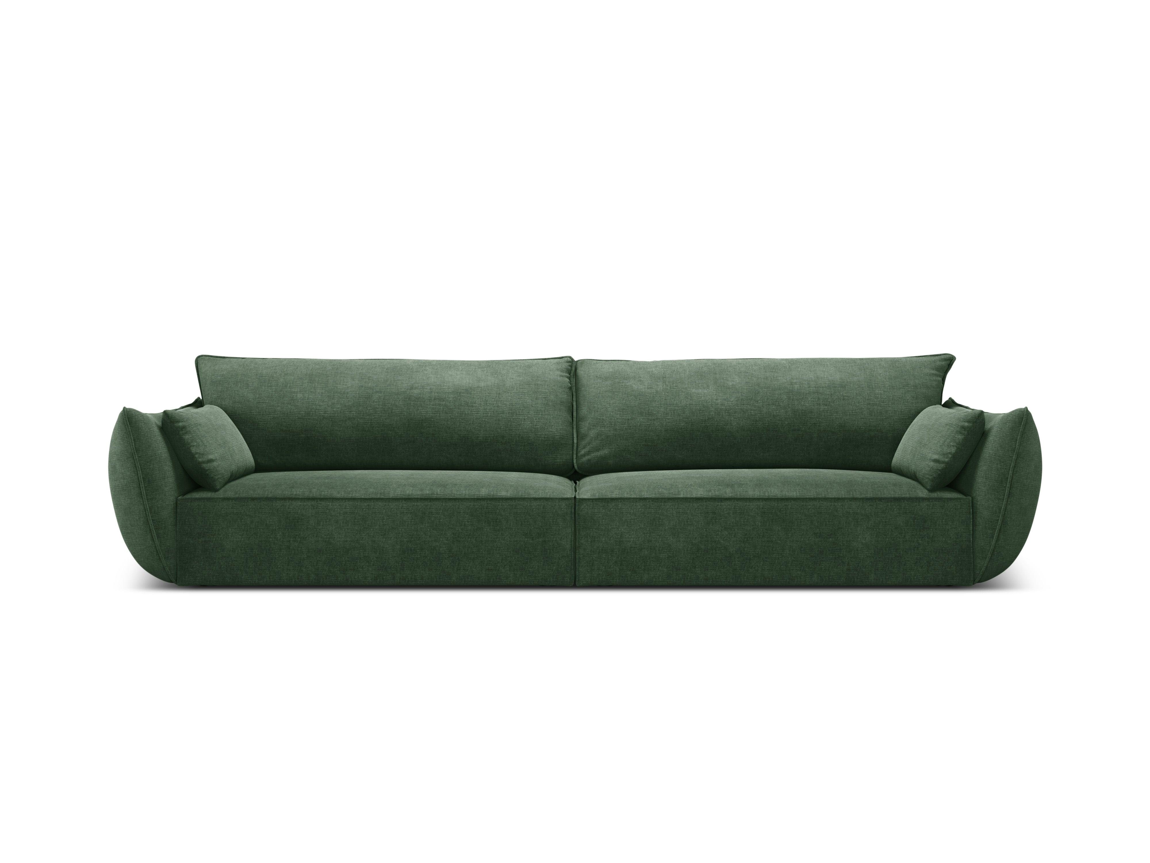 Sofa w tkaninie szenilowej 4-osobowa VANDA butelkowa zieleń Mazzini Sofas Eye on Design