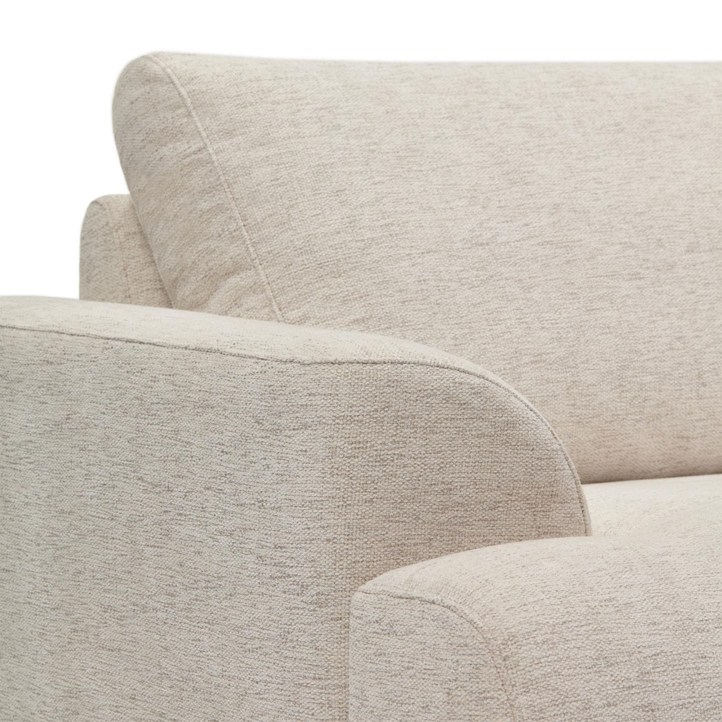 Sofa w tkaninie szenilowej KARIN kremowy La Forma Eye on Design