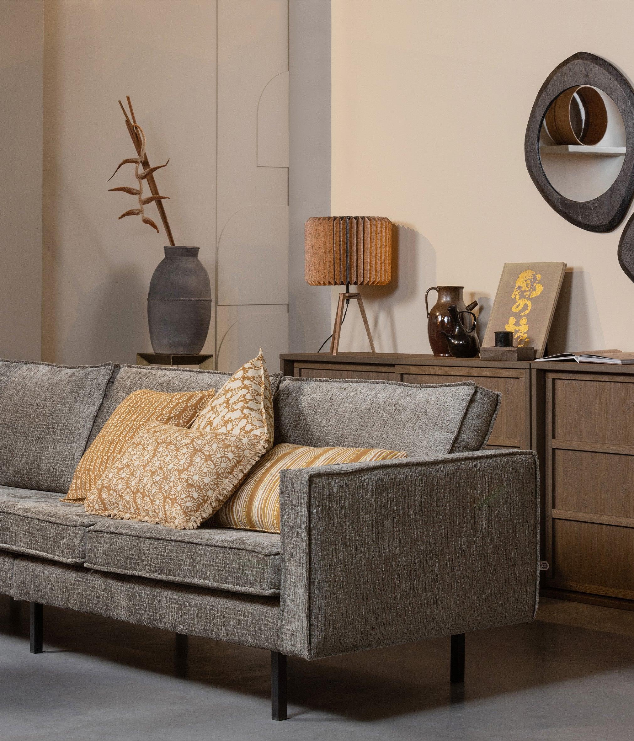 Sofa welurowa 3-osobowa RODEO szarozielony Be Pure Eye on Design