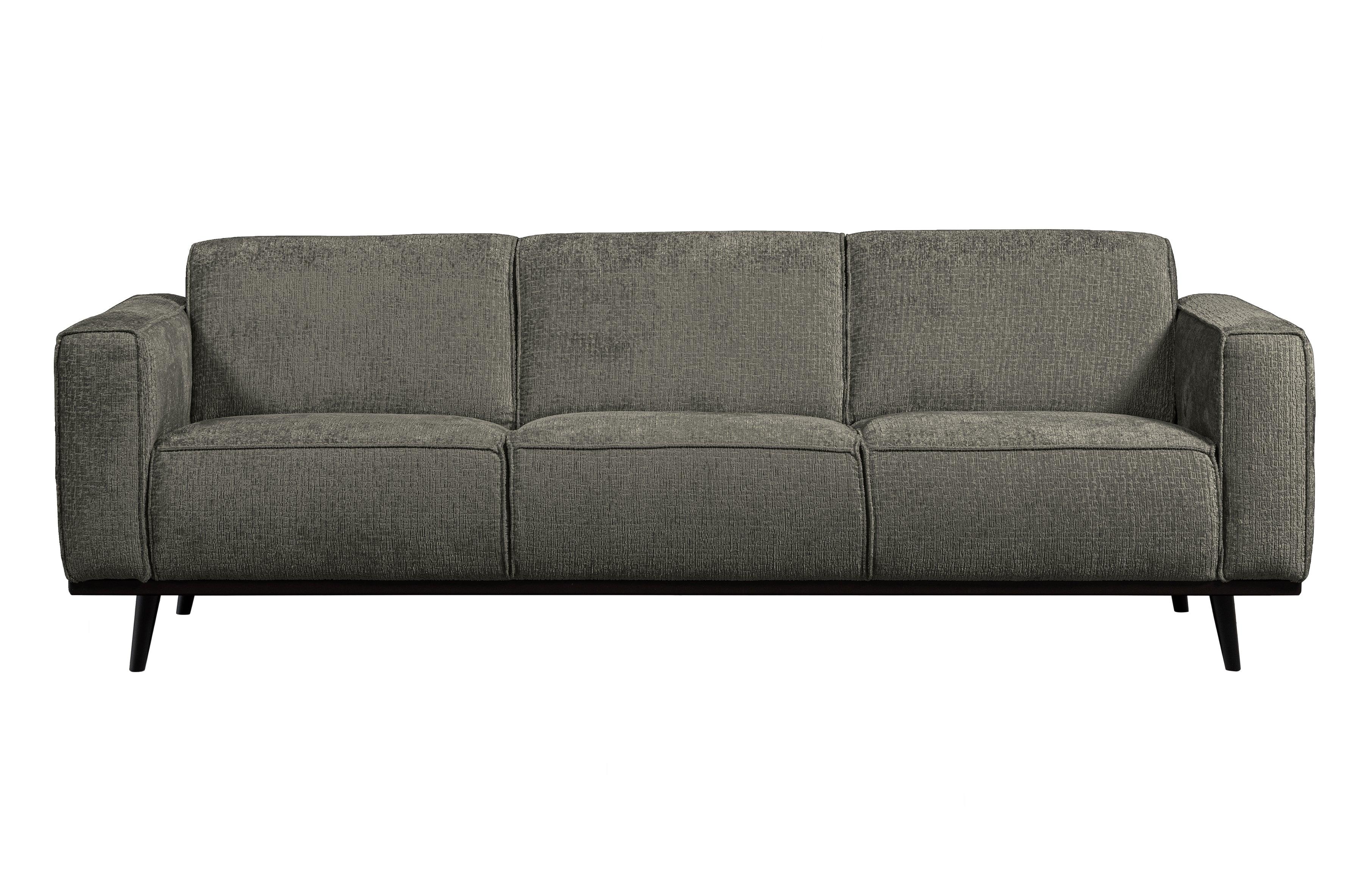 Sofa welurowa 3-osobowa STATEMENT STRUCTURE szarozielony Be Pure Eye on Design