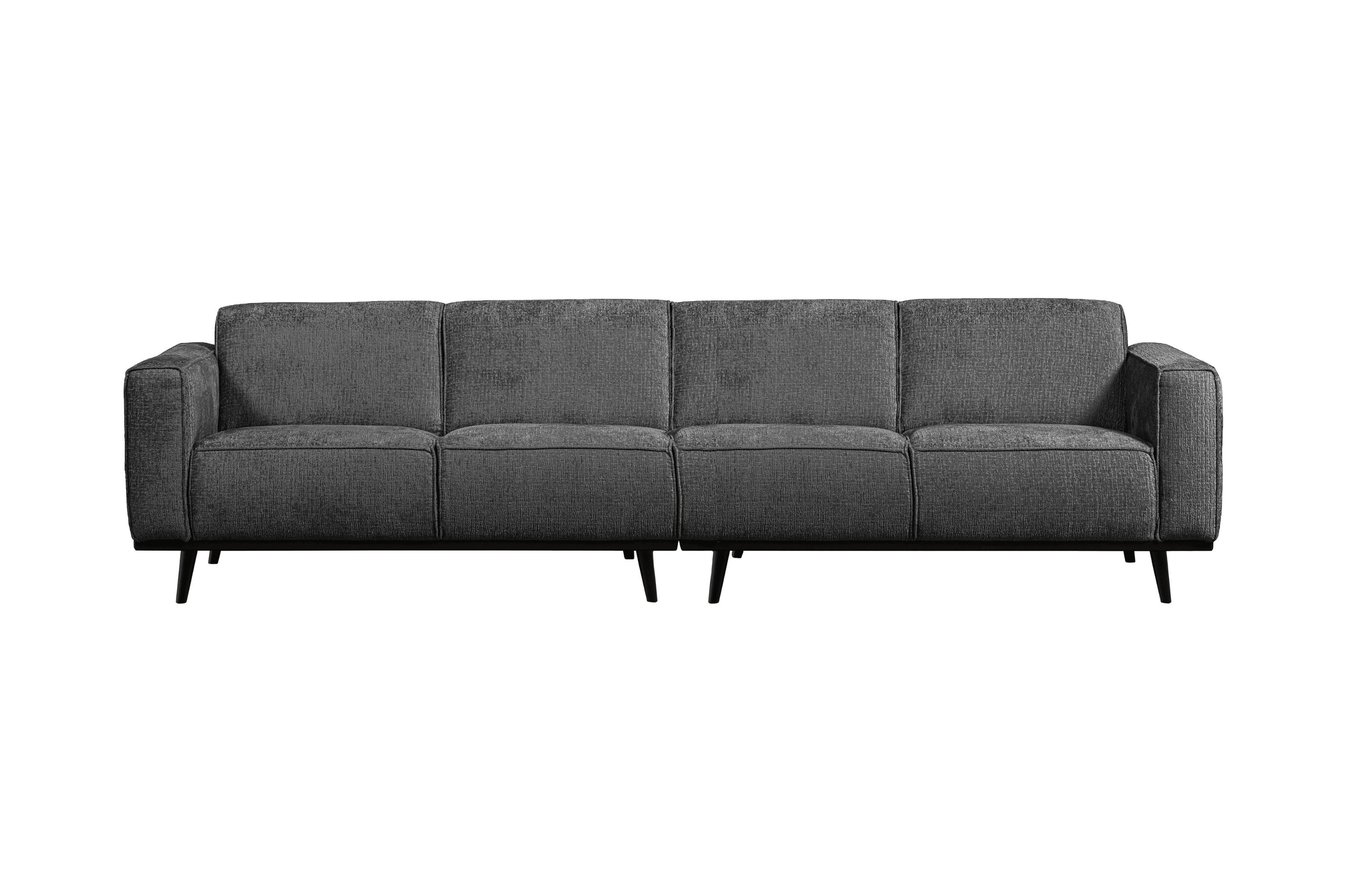 Sofa welurowa 4-osobowa STATEMENT STRUCTURE ciemnoszary – Woood