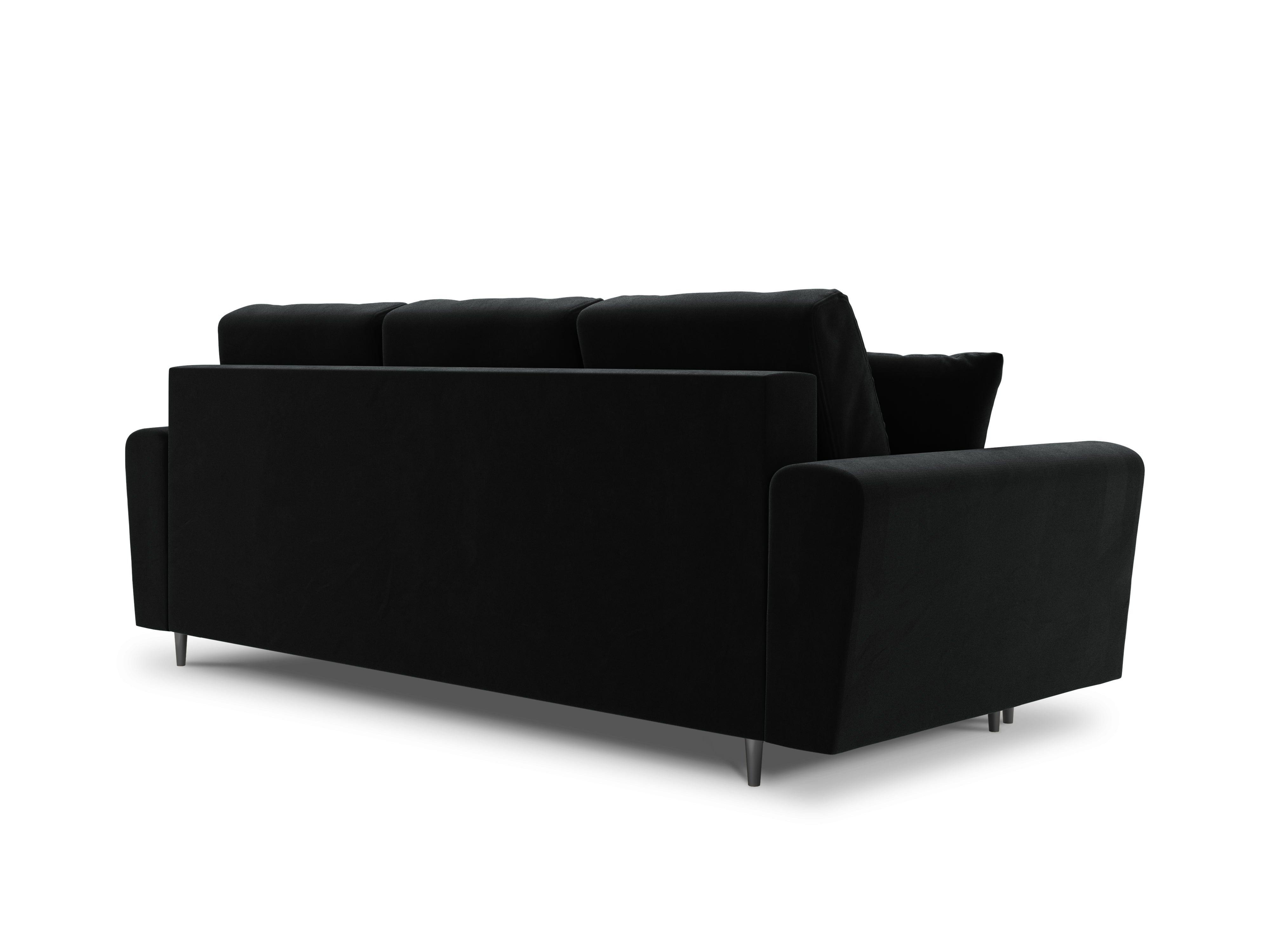 Sofa z funkcją spania KYOTO czarny z czarną podstawą Cosmopolitan Design Eye on Design