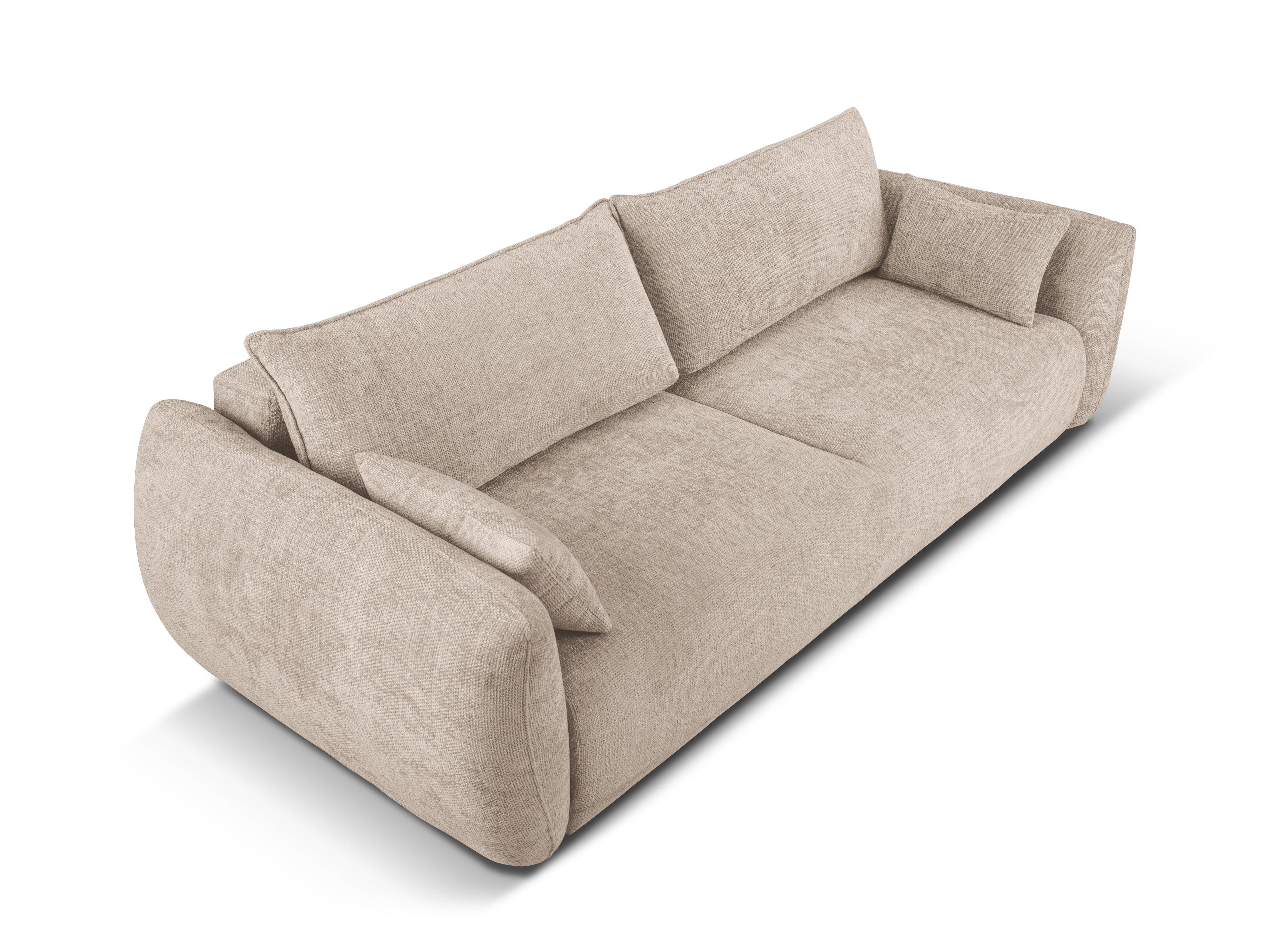 Sofa z funkcją spania MATERA beżowy szenil Cosmopolitan Design Eye on Design