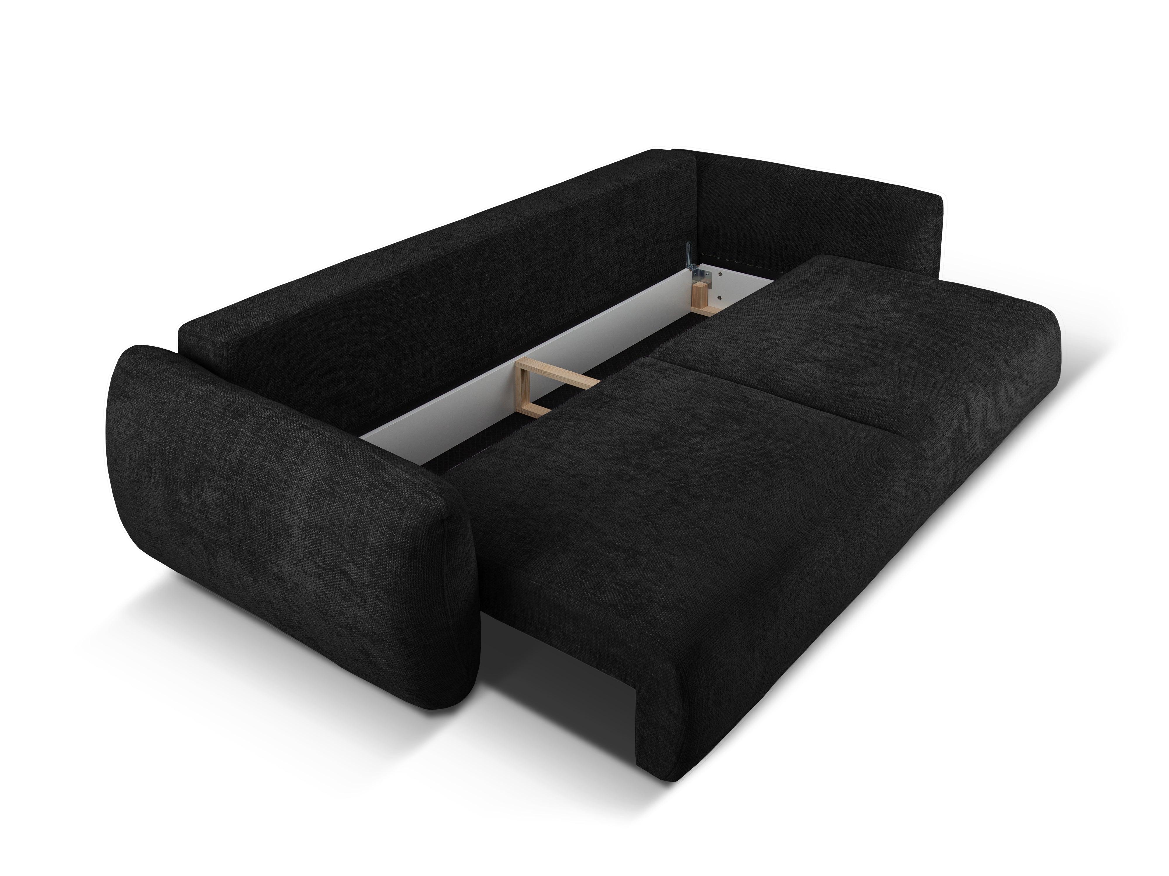 Sofa z funkcją spania MATERA czarny szenil Cosmopolitan Design Eye on Design