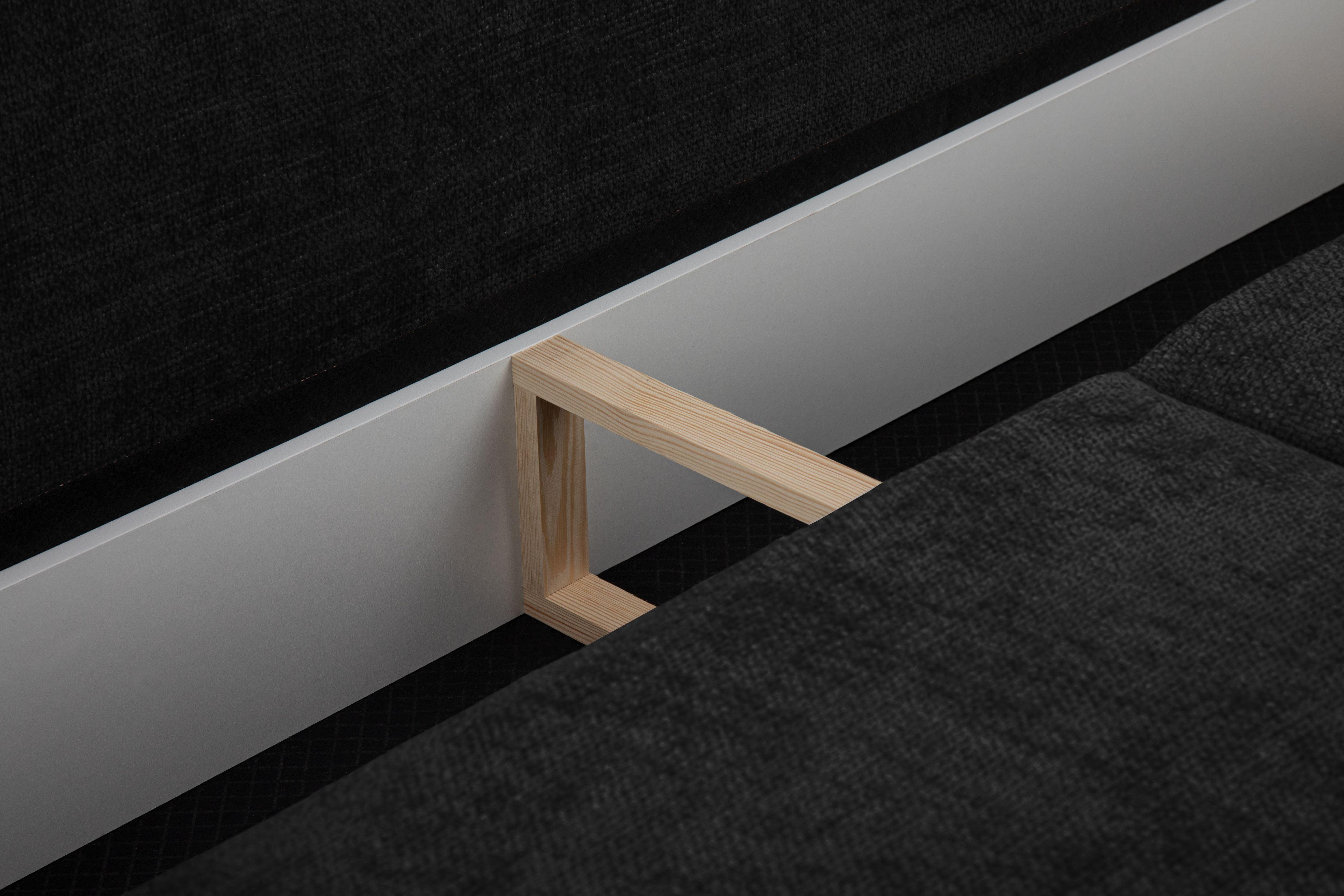 Sofa z funkcją spania MATERA czarny szenil Cosmopolitan Design Eye on Design