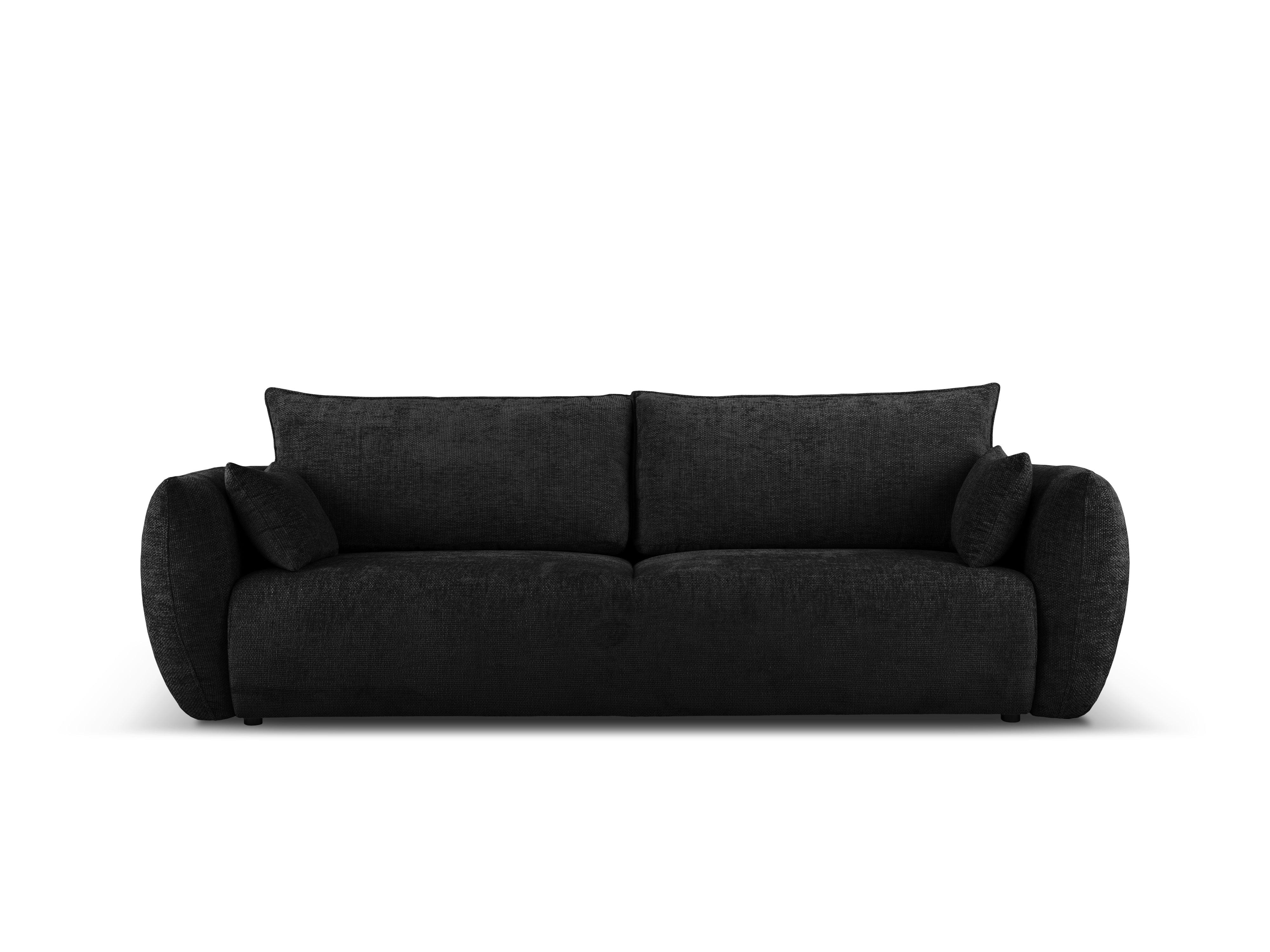 Sofa z funkcją spania MATERA czarny szenil Cosmopolitan Design Eye on Design