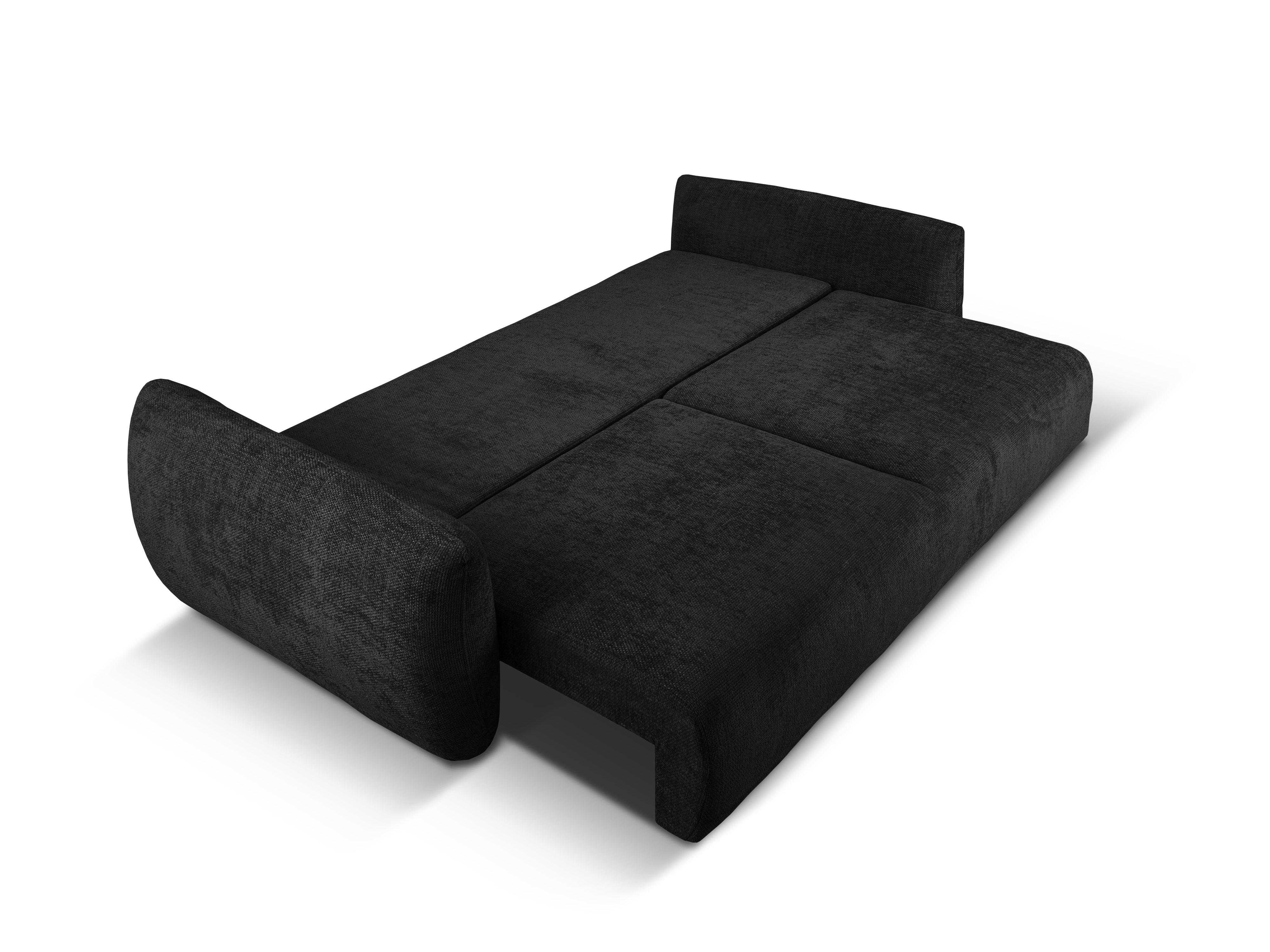 Sofa z funkcją spania MATERA czarny szenil Cosmopolitan Design Eye on Design