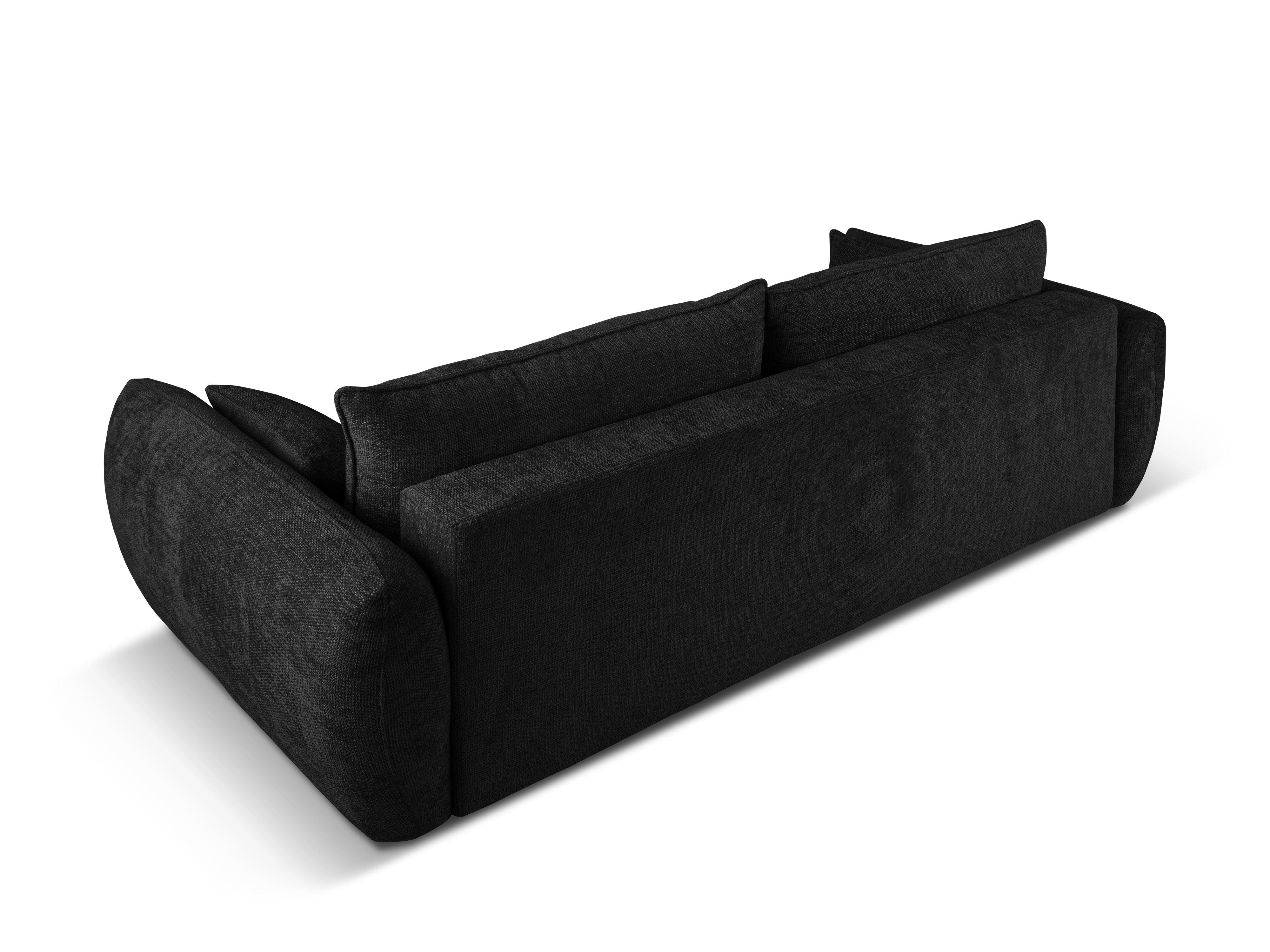 Sofa z funkcją spania MATERA czarny szenil Cosmopolitan Design Eye on Design