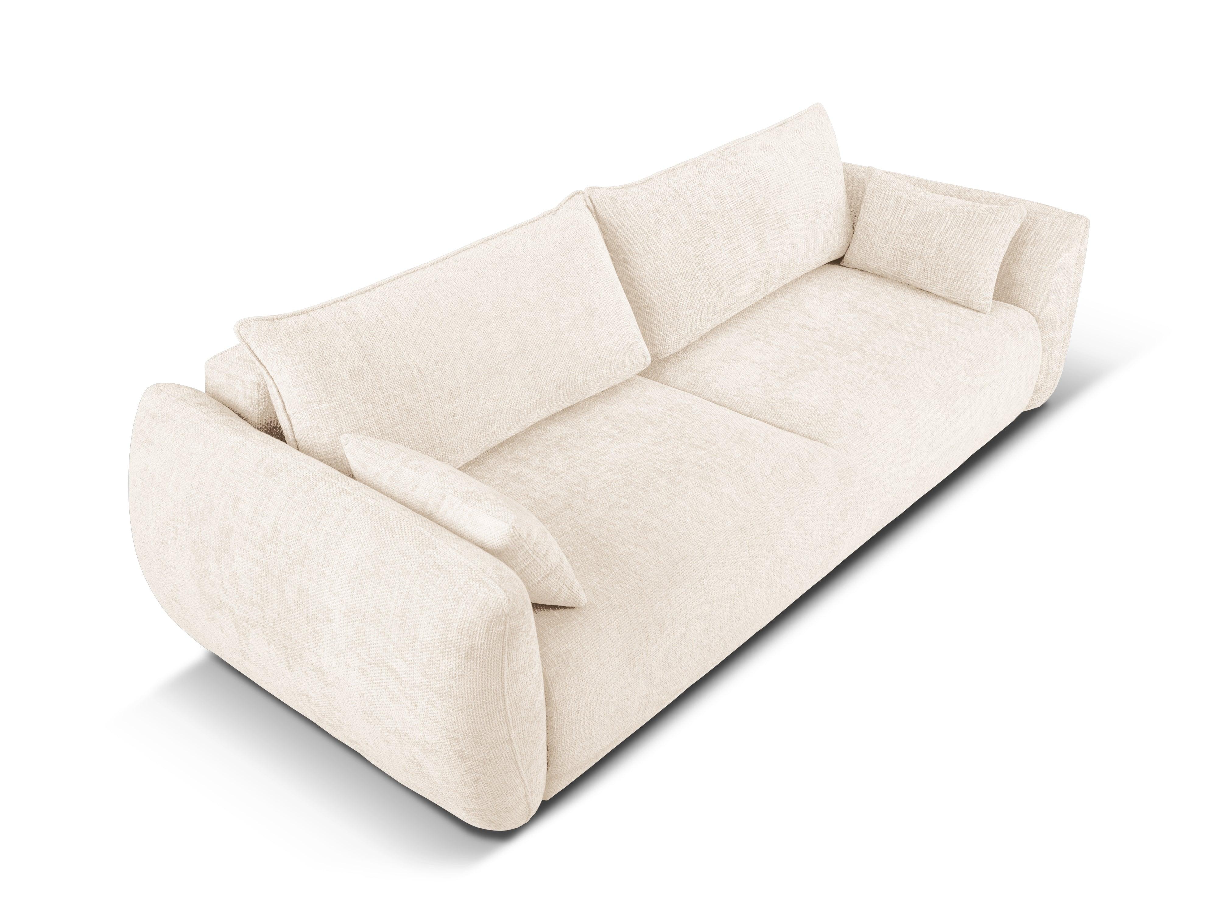 Sofa z funkcją spania MATERA jasnobeżowy szenil Cosmopolitan Design Eye on Design
