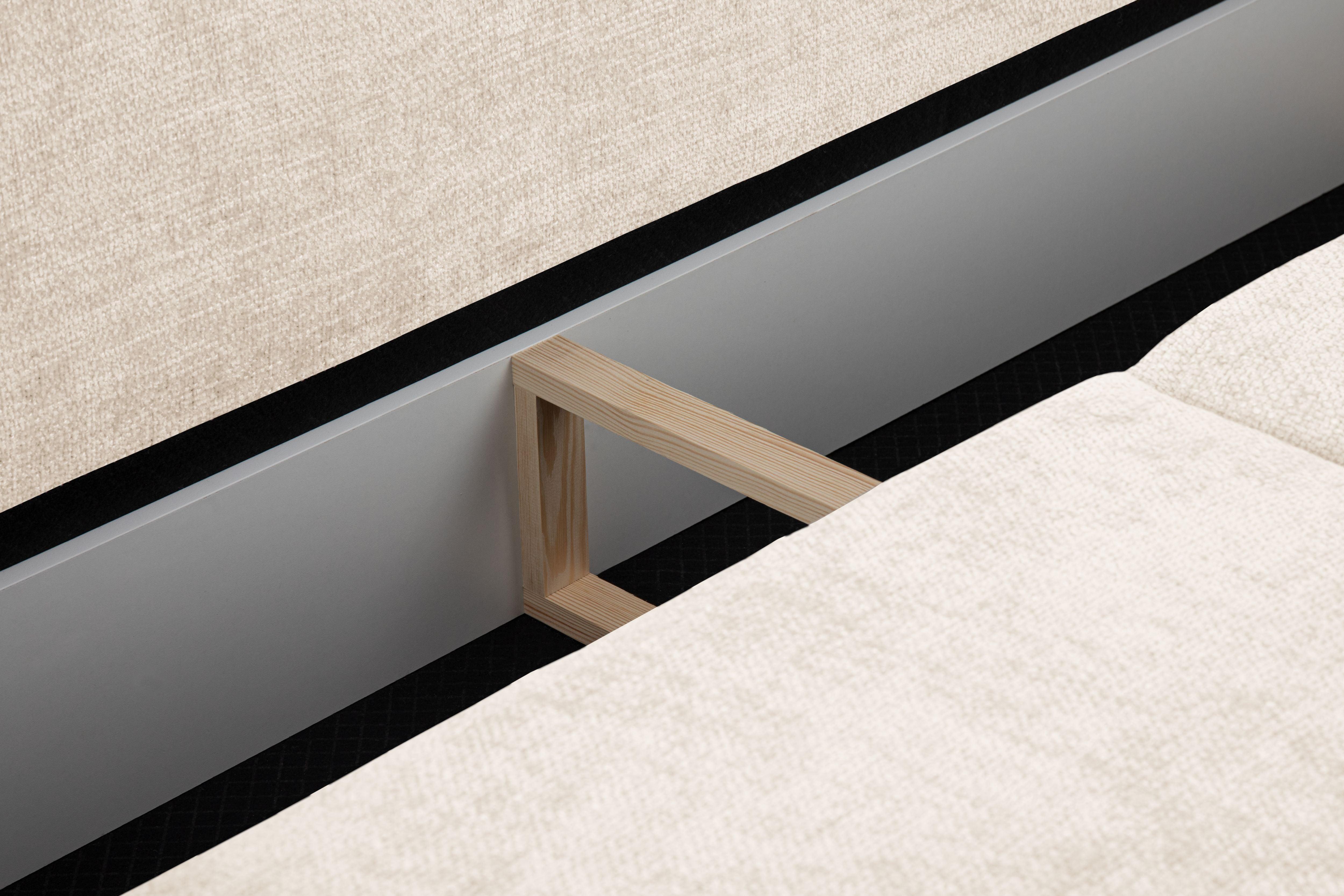 Sofa z funkcją spania MATERA jasnobeżowy szenil Cosmopolitan Design Eye on Design