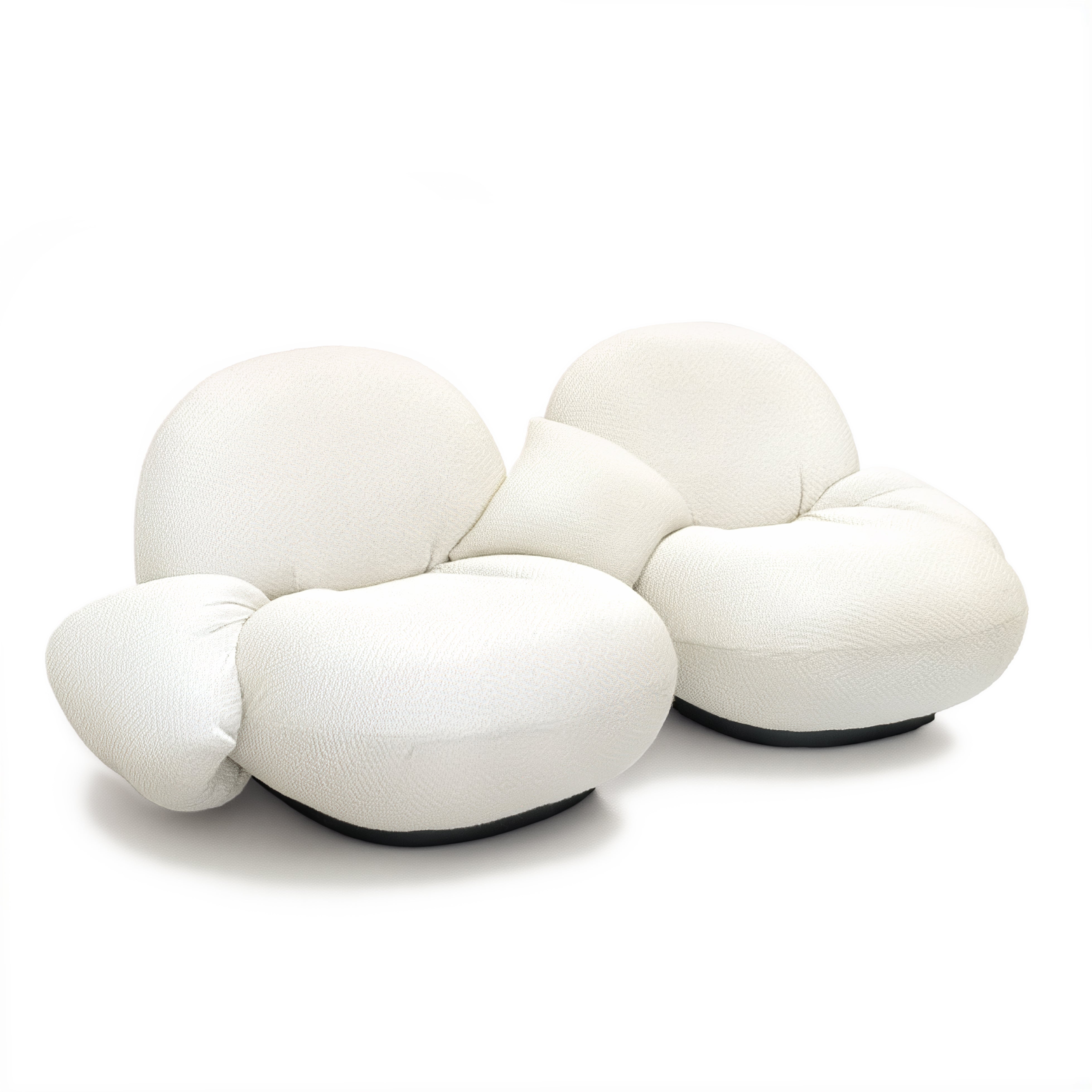 Sofa 2-zits PACHA wit met zwarte basis - showroommodel