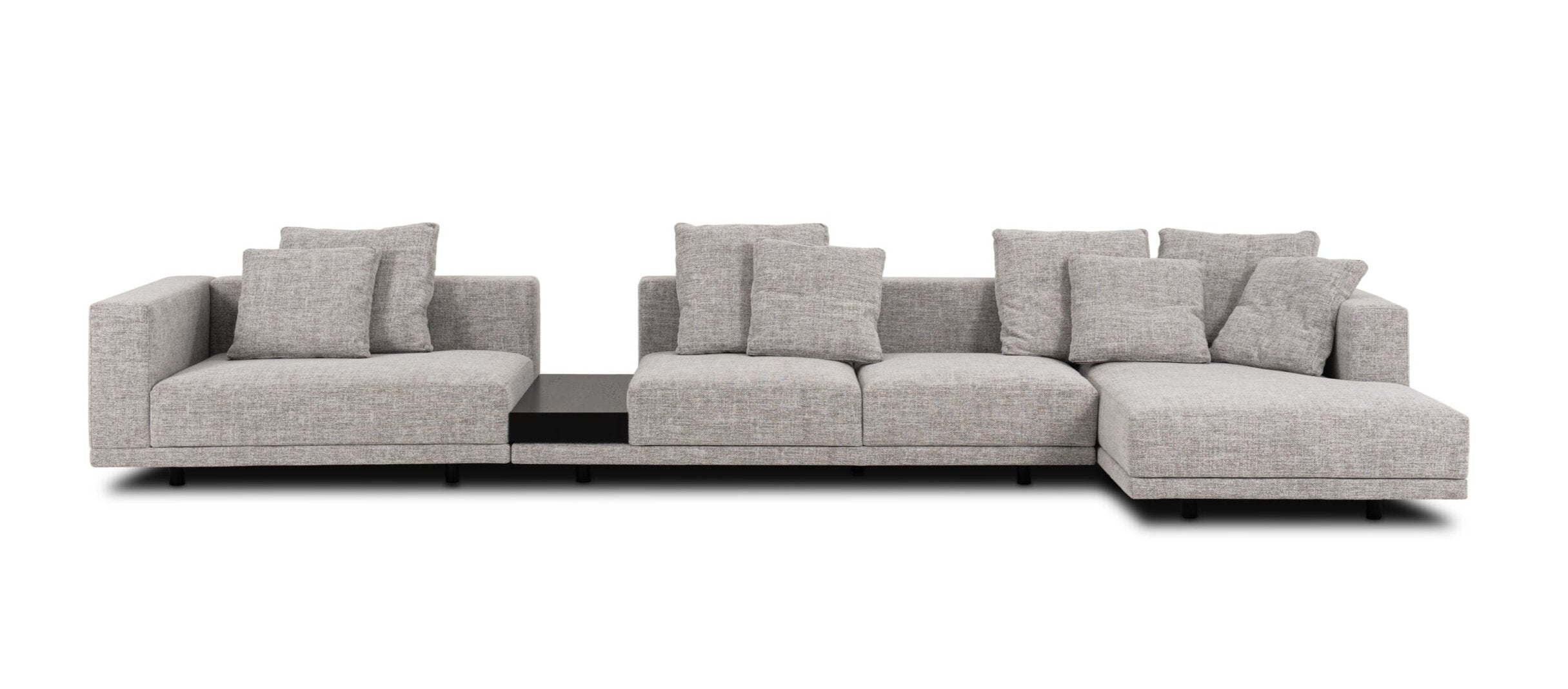 Sofa modułowa z półką CLASSIC czarna podstawa – Nobonobo