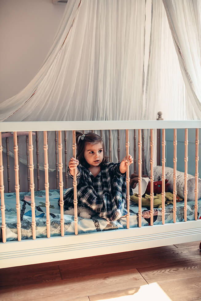 SOFIA baby crib blue