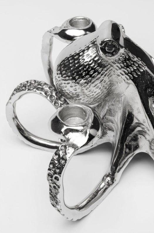 Srebrny świecznik w kształcie ośmiornicy Kare Design Eye on Design