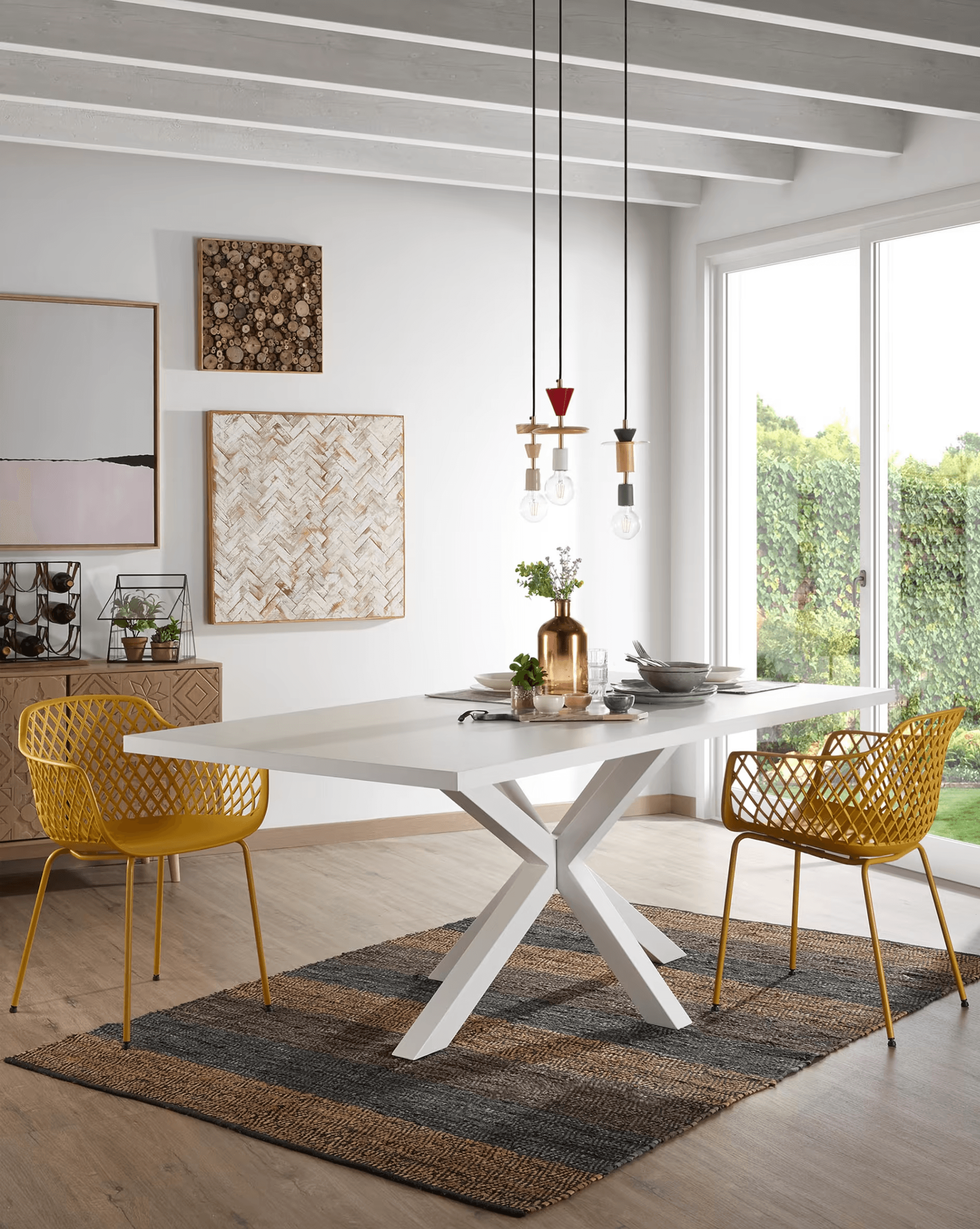 Stół ARGO biały z białą podstawą La Forma Eye on Design