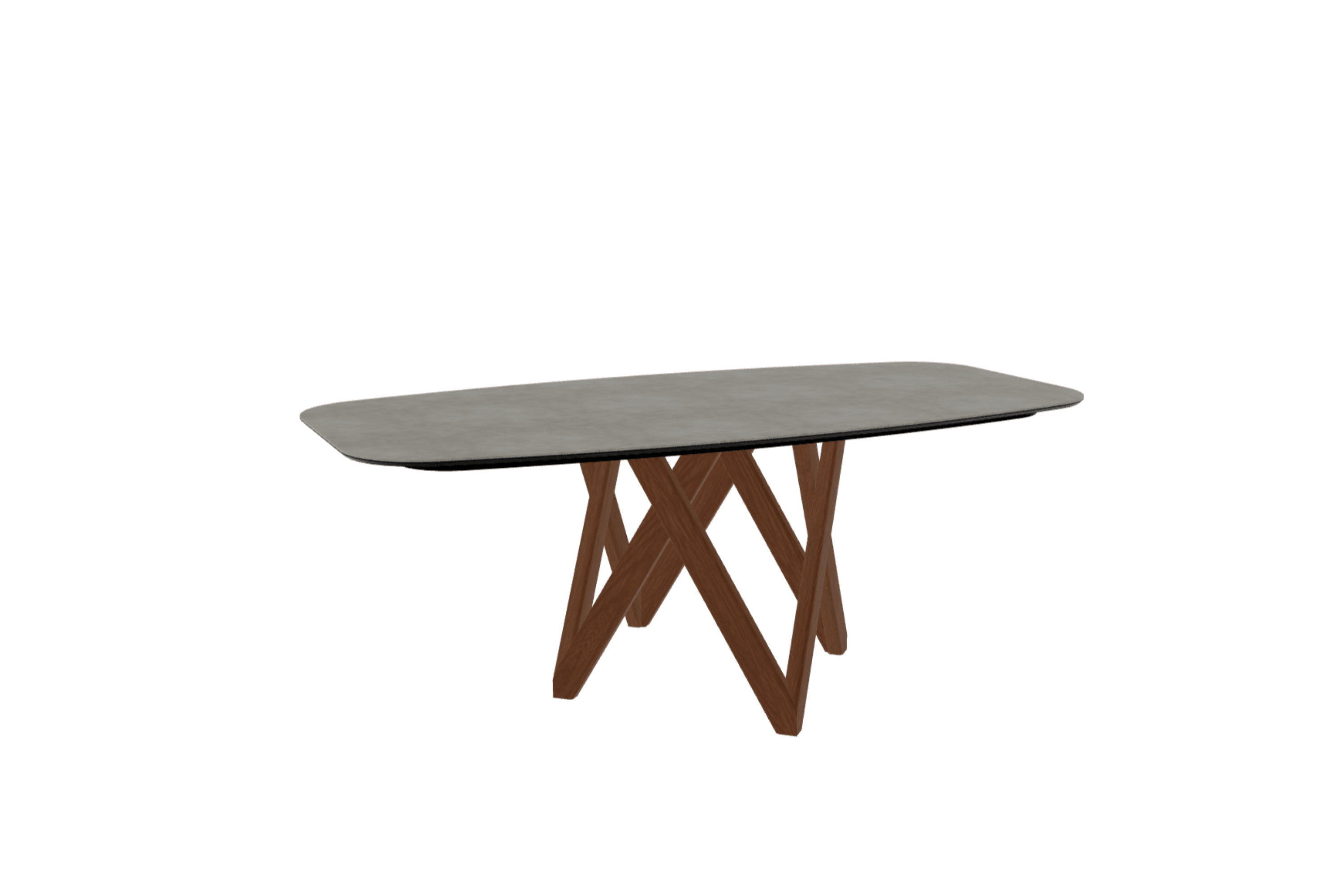 Stół CARTESIO jasnoszara ceramika z drewnianą podstawą Calligaris 200 cm orzechowy Eye on Design