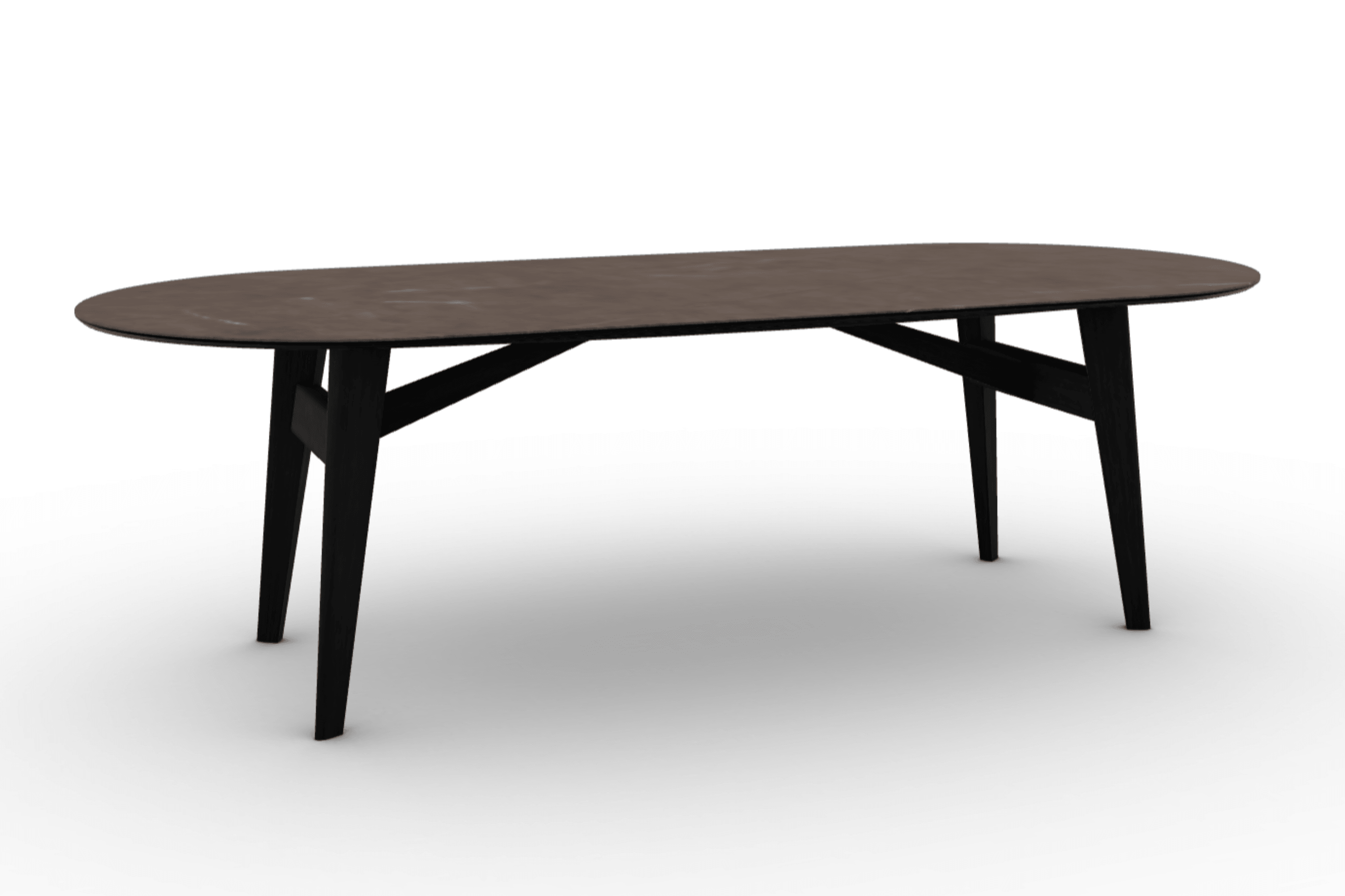 Stół elipsa ABREY brązowa ceramika Calligaris Eye on Design