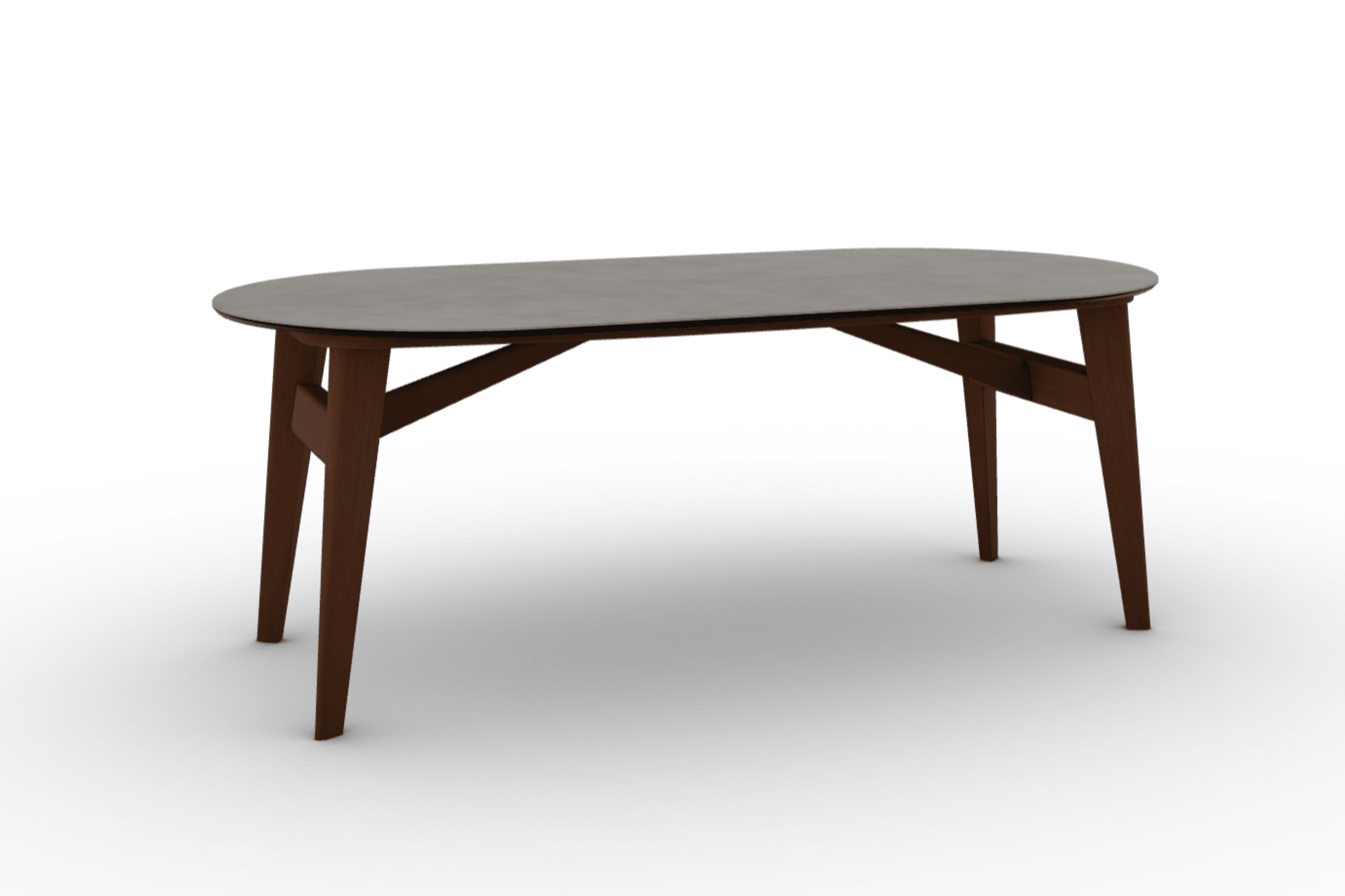 Stół elipsa ABREY jasnoszara ceramika Calligaris Eye on Design