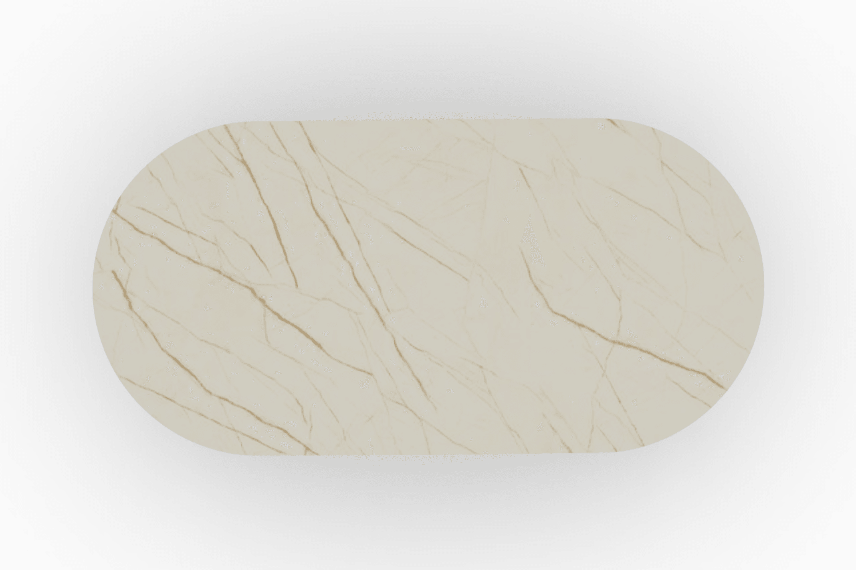 Stół elipsa ABREY złoty marmur Calligaris Eye on Design