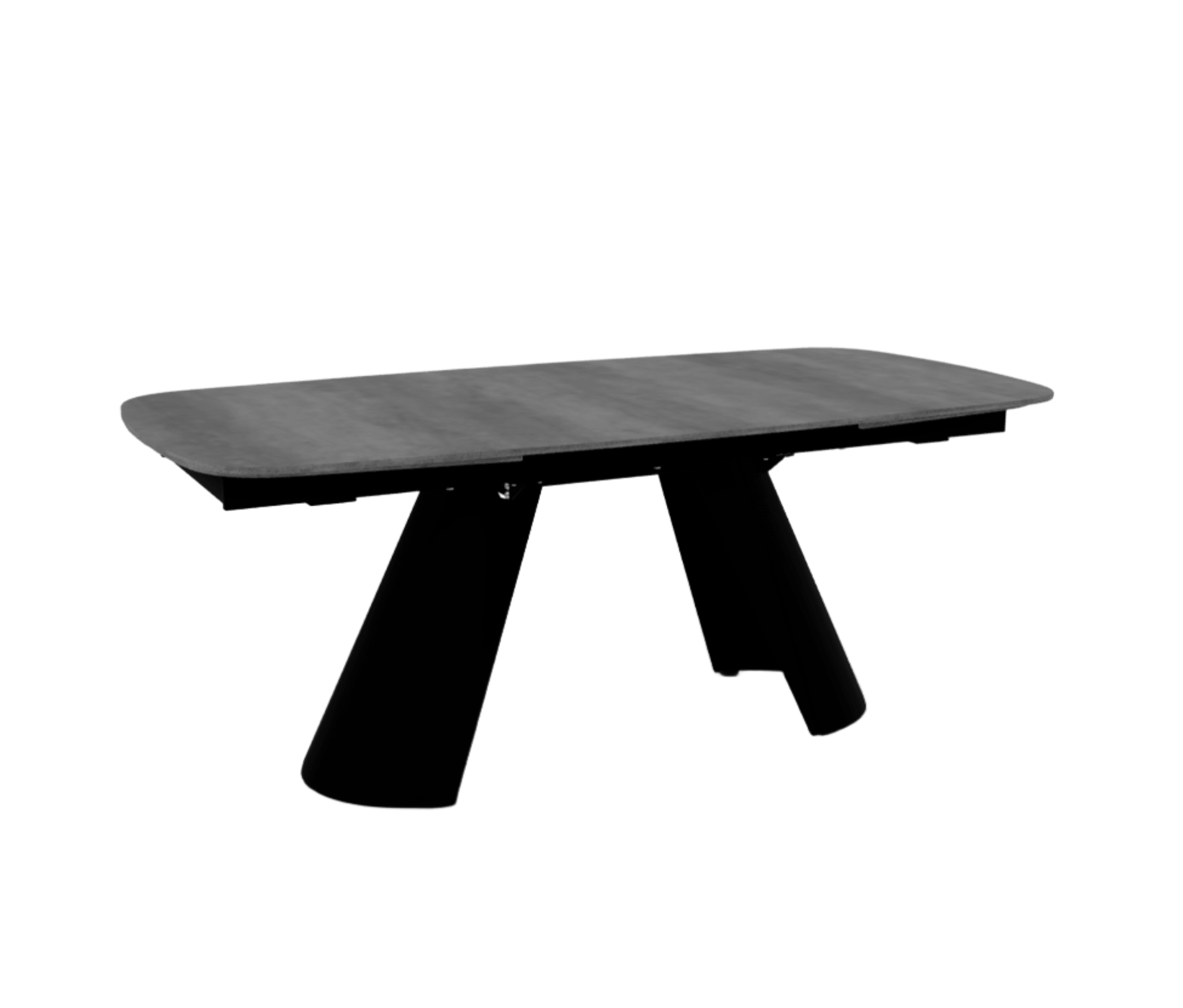 Stół elipsa rozkładany APIAN cement Calligaris matowa czerń matowa czerń Eye on Design