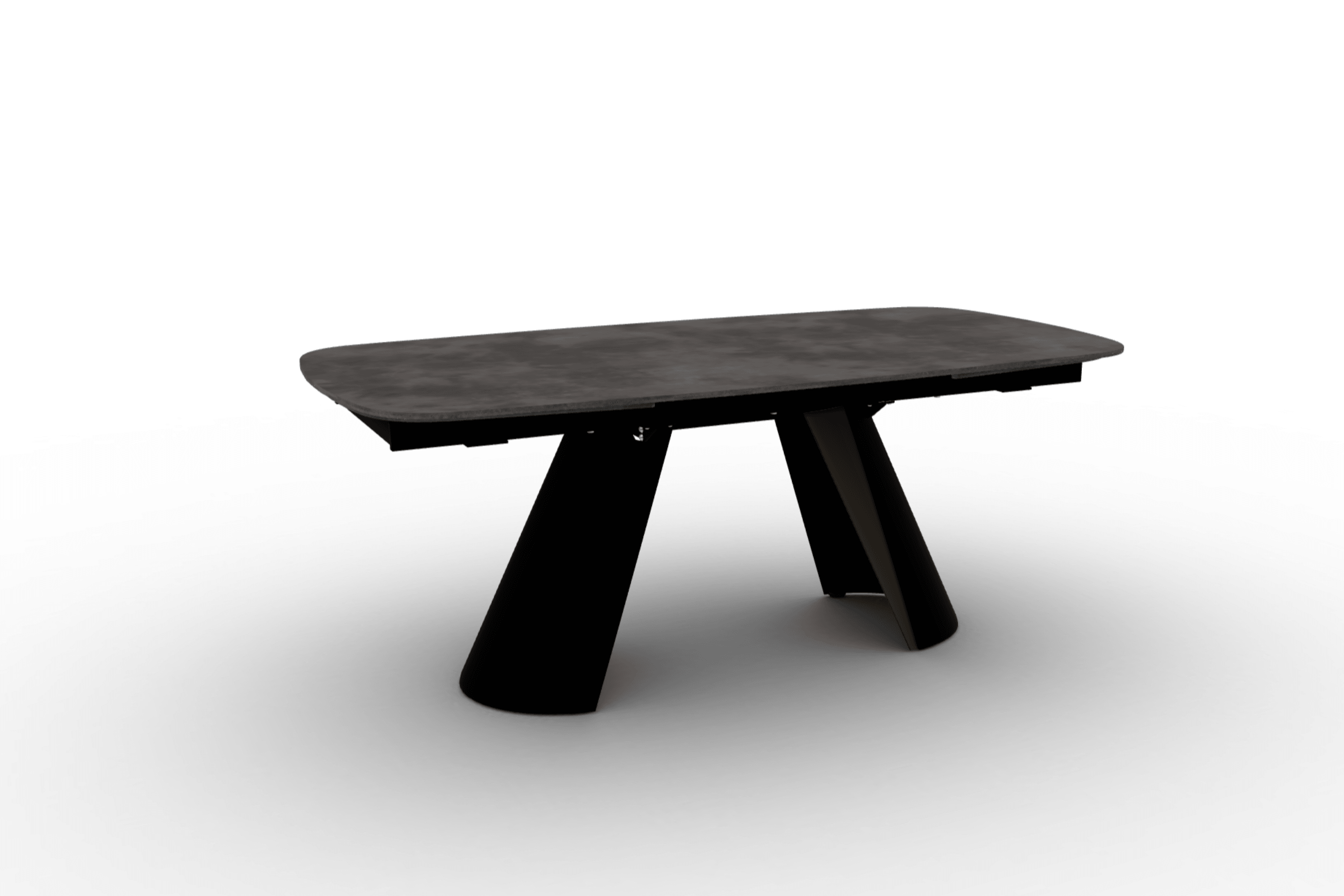 Stół elipsa rozkładany APIAN ciemnoszara ceramika Calligaris matowa czerń matowy brąz Eye on Design