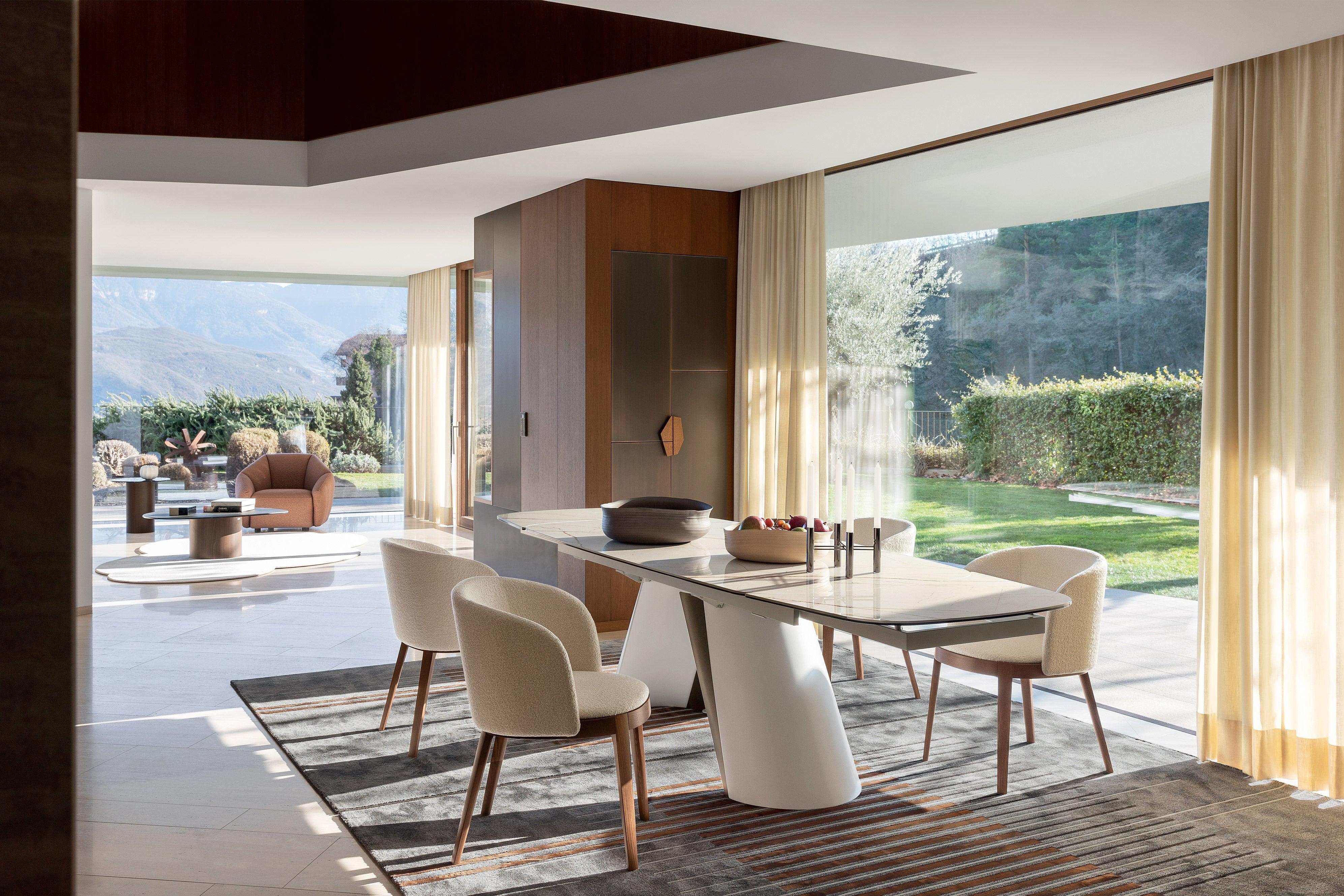 Stół elipsa rozkładany APIAN piaskowy marmur Calligaris Eye on Design