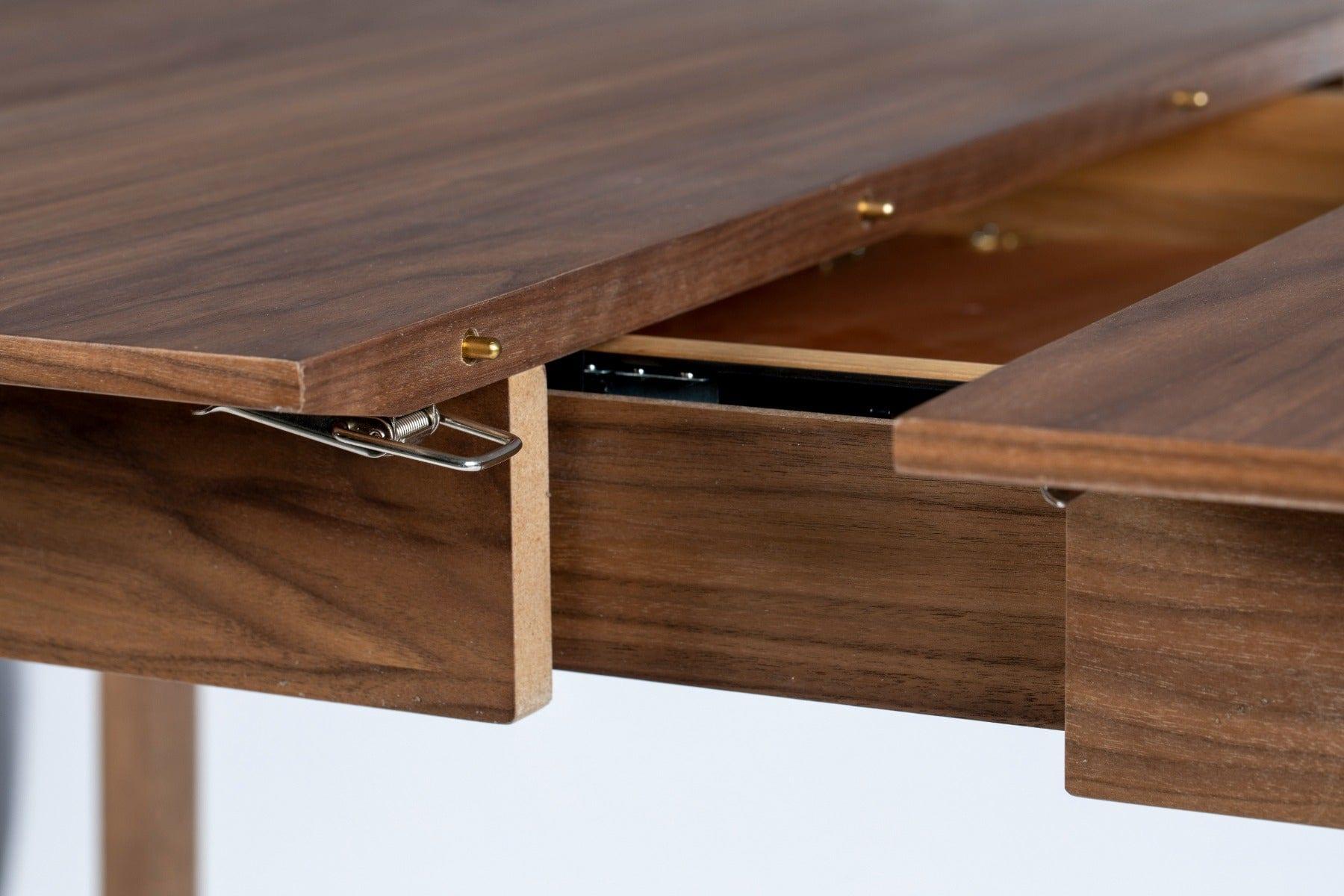 Stół GLIMPS 120/162 x 80 orzechowy Zuiver Eye on Design