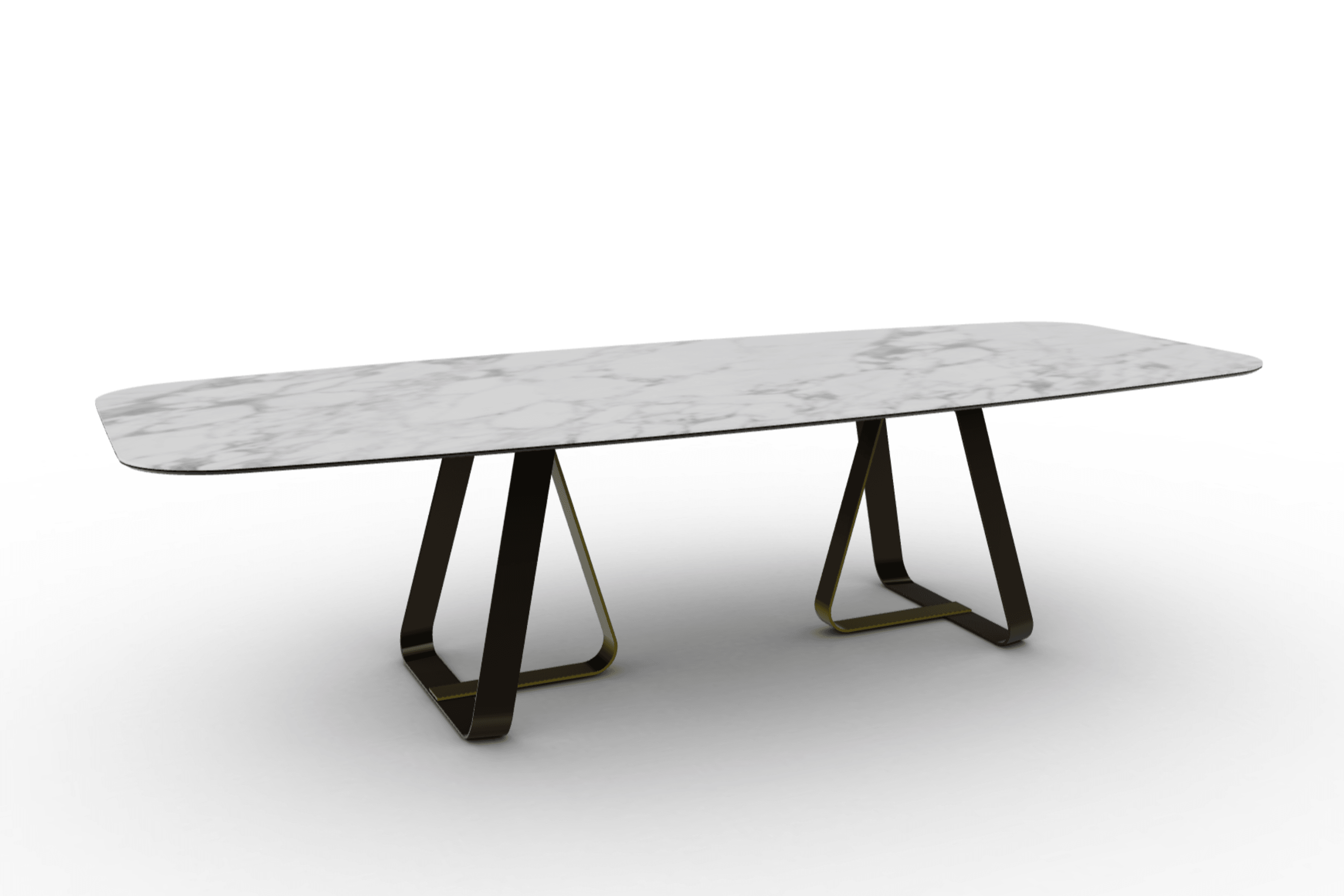 Stół jadalniany SUNSHINE biały marmur – metal, Calligaris