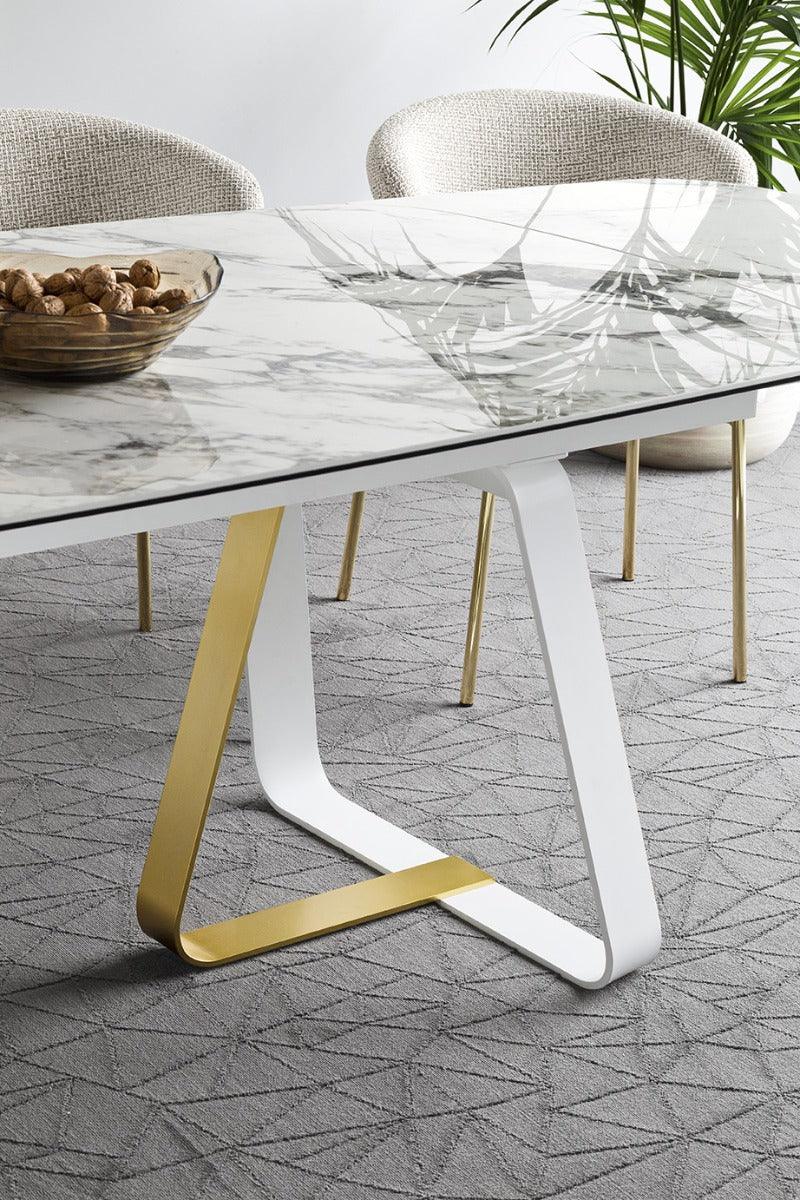 Stół jadalniany SUNSHINE piaskowy marmur do jadalni – Calligaris