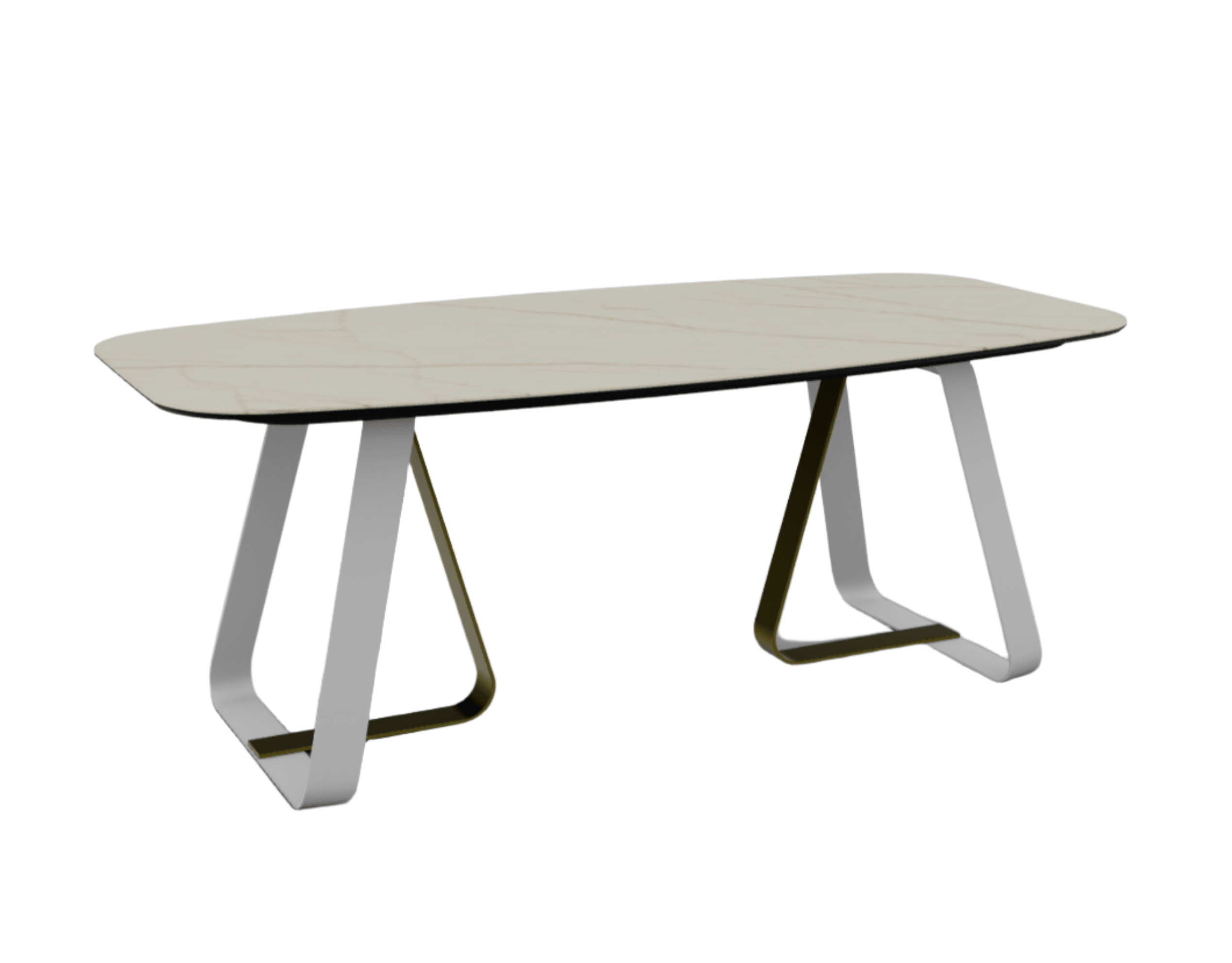 Stół jadalniany SUNSHINE złoty marmur Calligaris Eye on Design