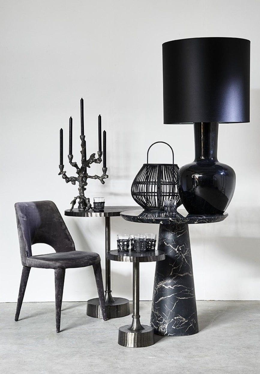 Stół MARBLE LOOK DISC czarny Pols Potten Eye on Design