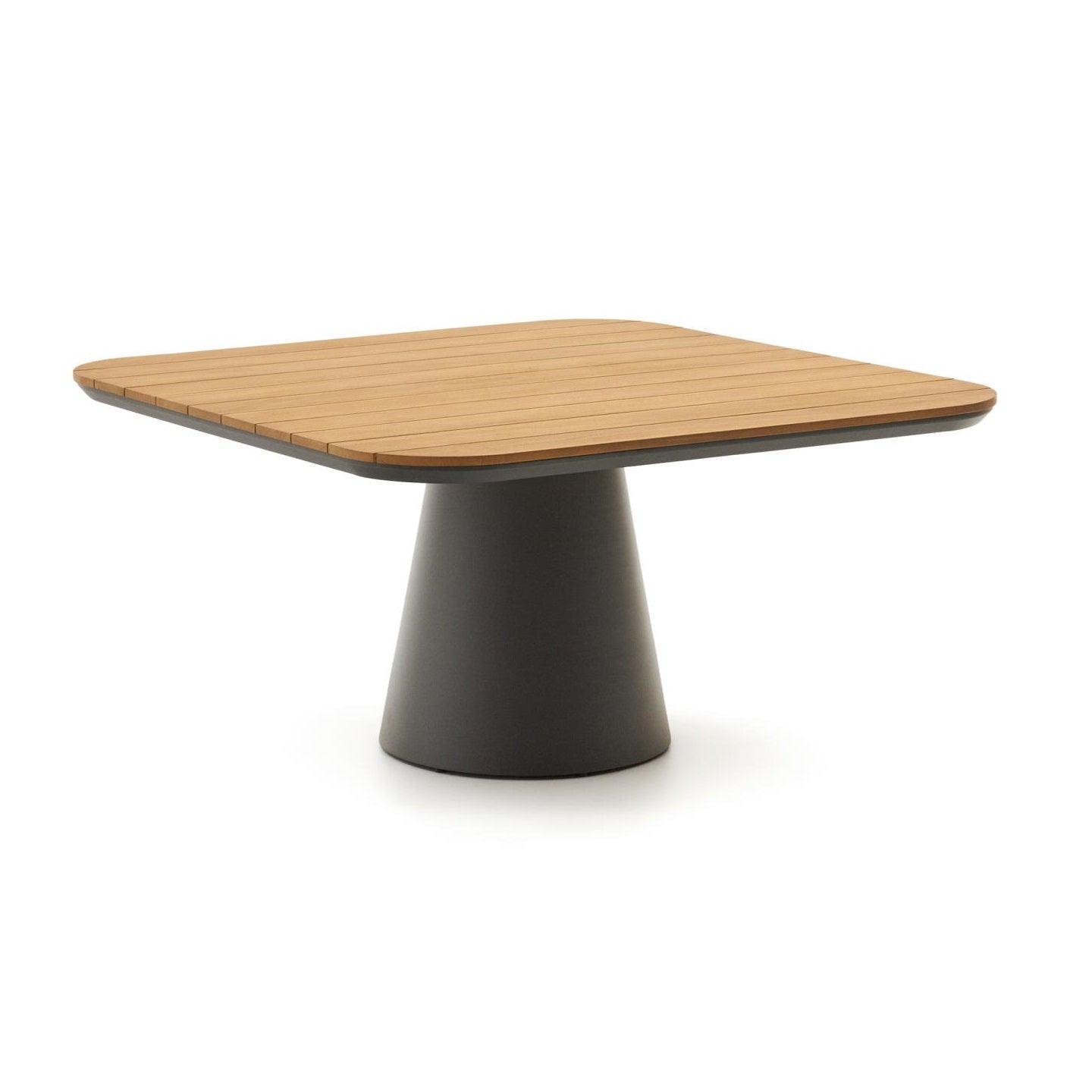 Stół ogrodowy TUDOS szary z drewnianym blatem La Forma Eye on Design