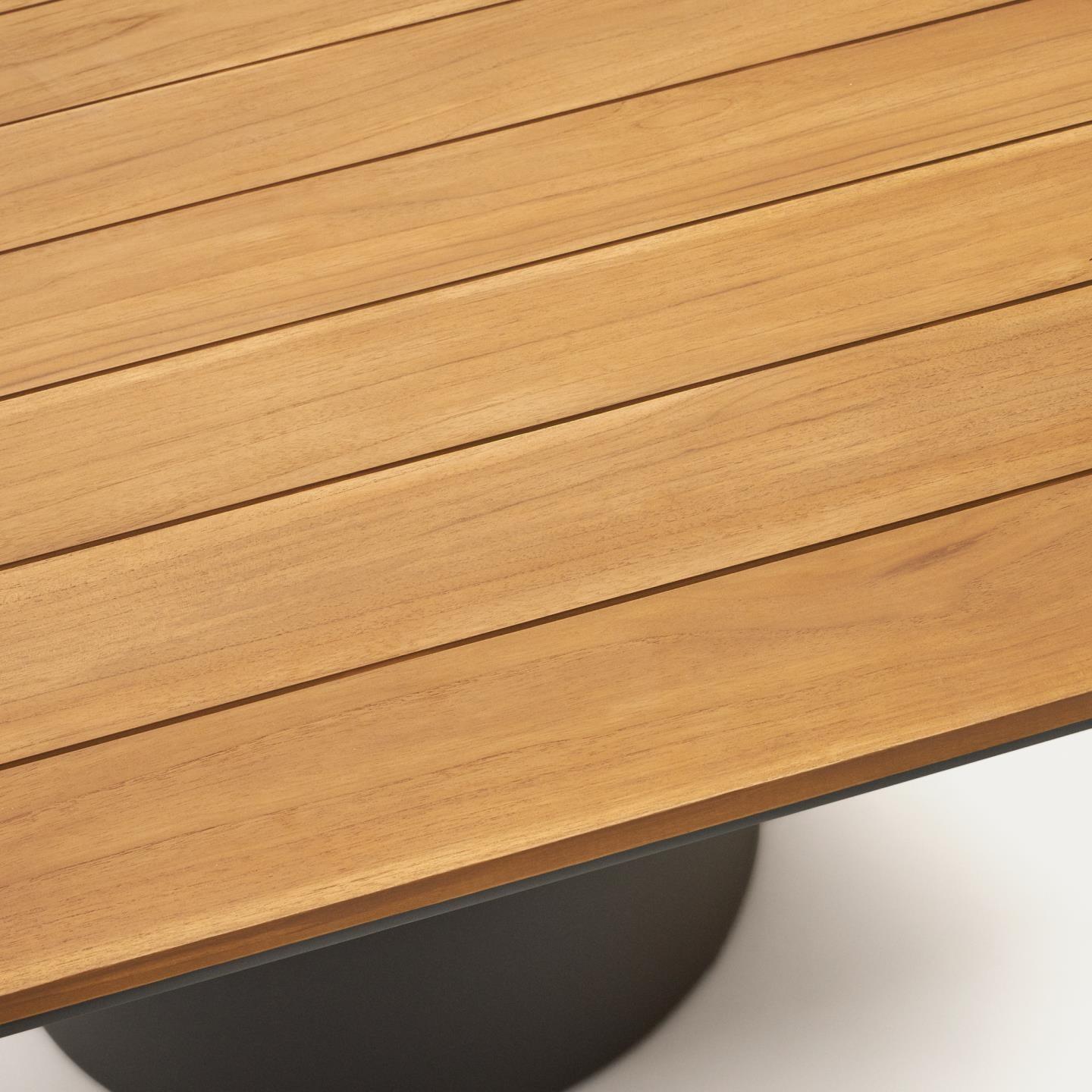 Stół ogrodowy TUDOS szary z drewnianym blatem La Forma Eye on Design