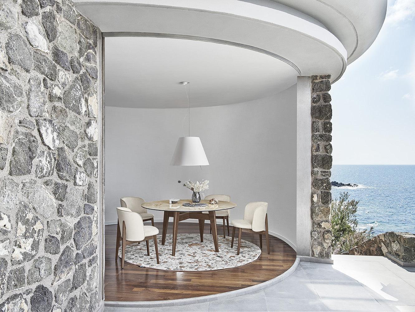 Stół okrągły ABREY antracytowy marmur Calligaris Eye on Design