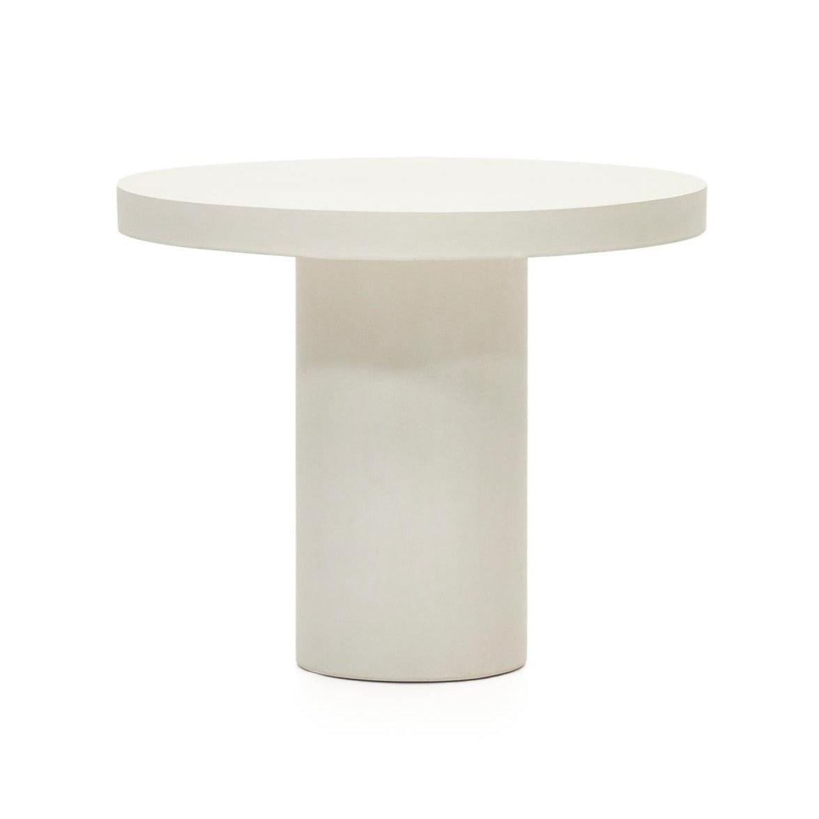 Stół okrągły AIGUABLAVA biały cement La Forma 90 cm Eye on Design
