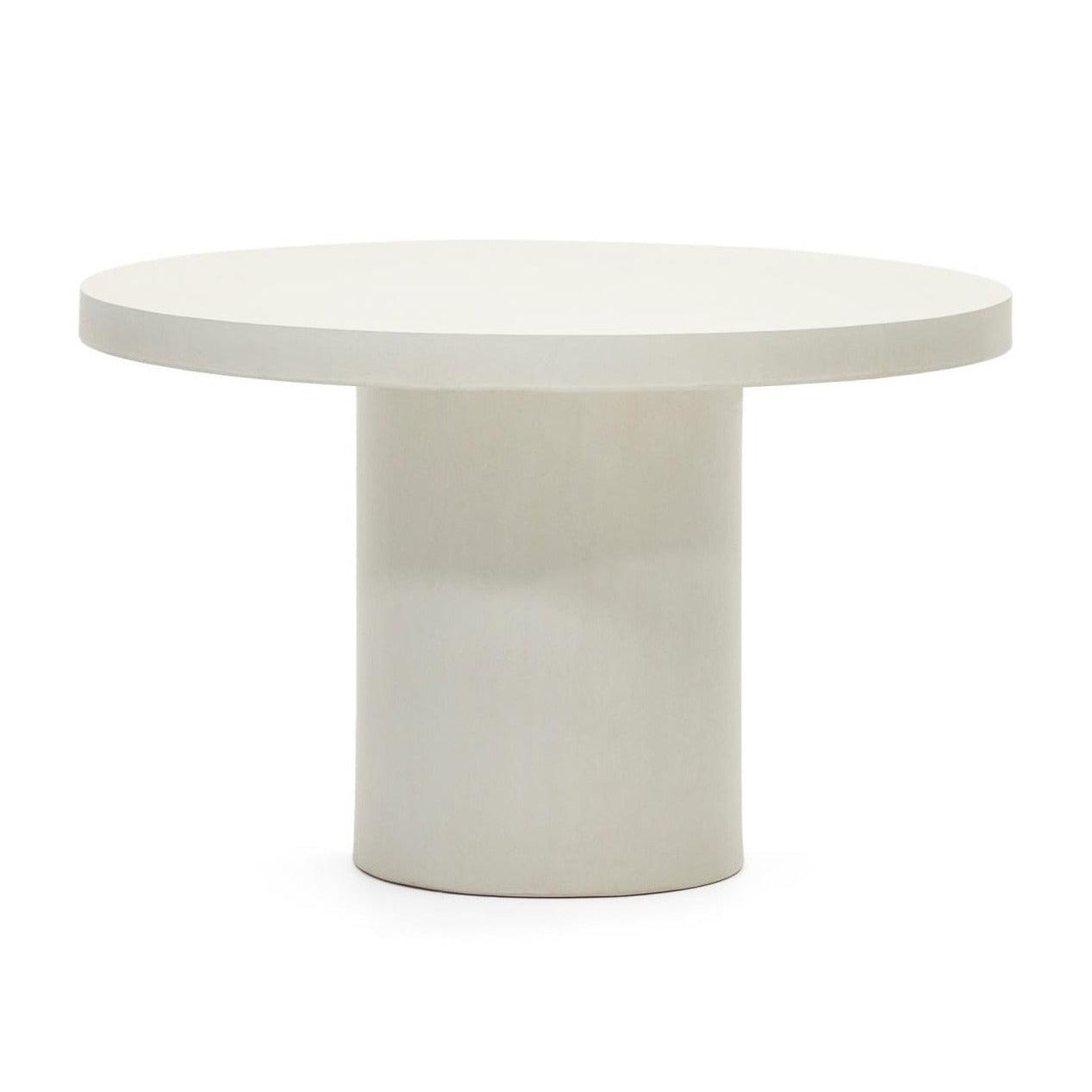Stół okrągły AIGUABLAVA biały cement La Forma 120 cm Eye on Design