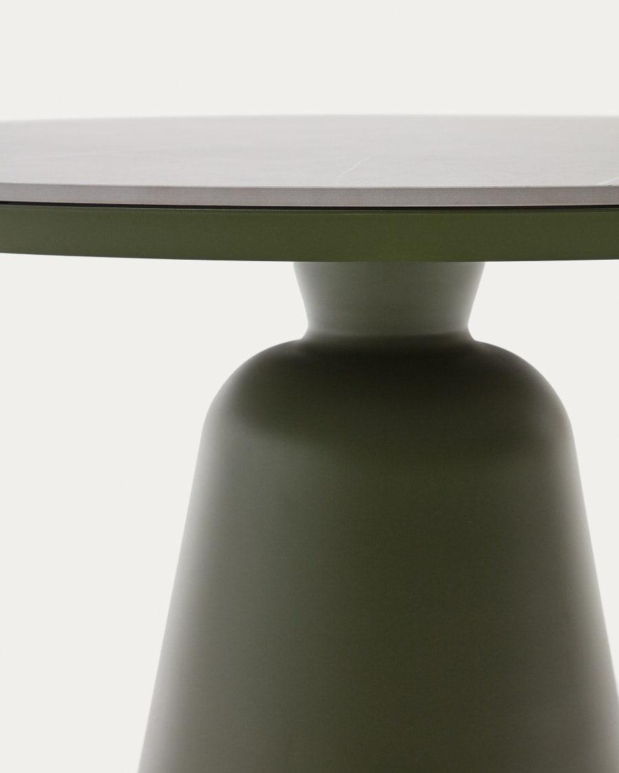 stół okrągły ogrodowy TUDOS szary z ceramicznym blatem La Forma Eye on Design