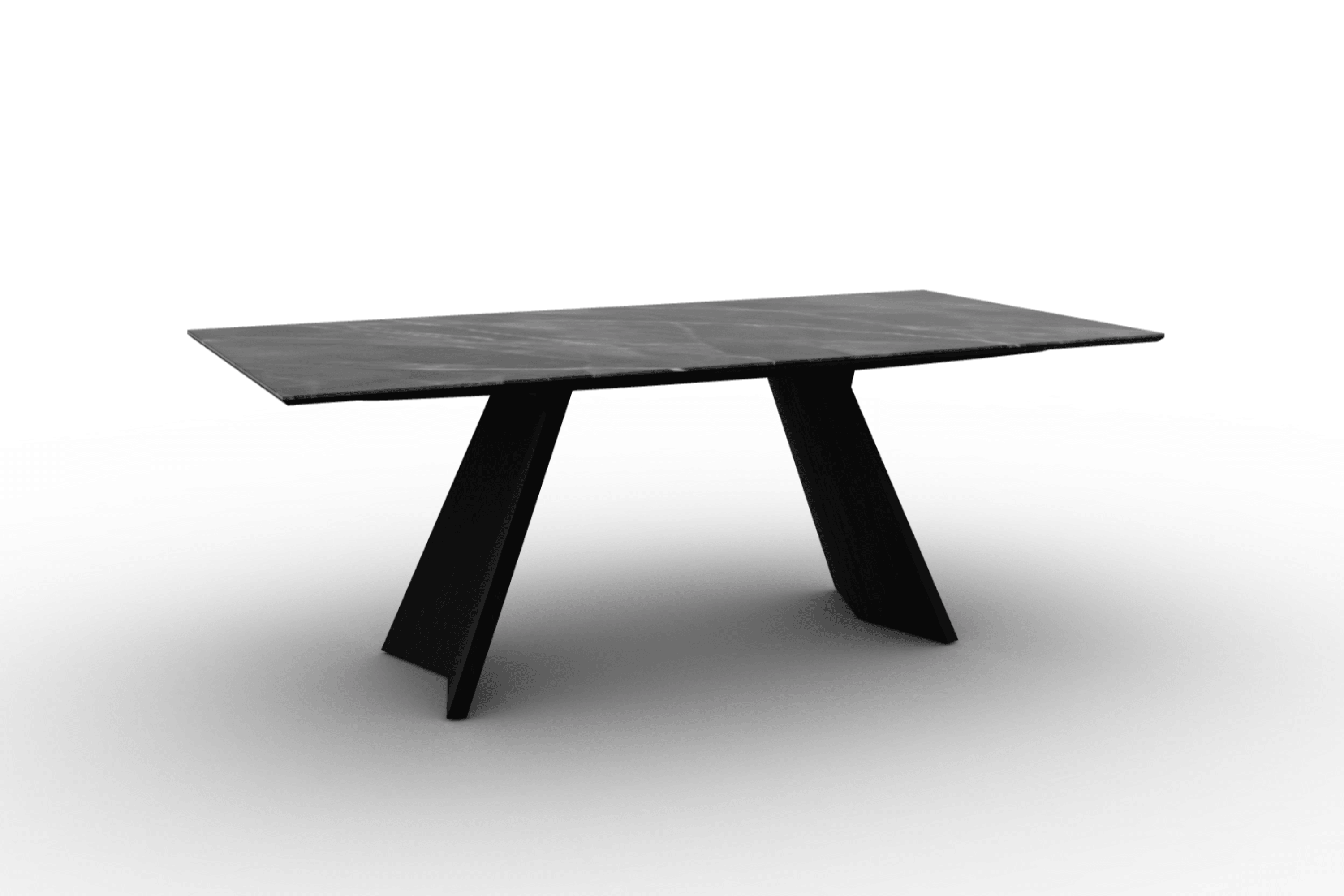 Stół prostokątny ICARO antracytowy marmur, marka Calligaris