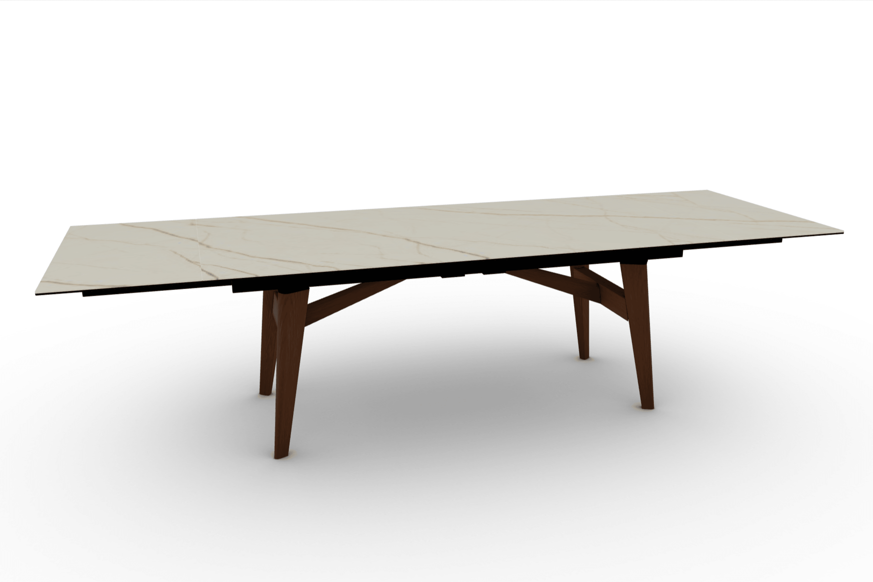 Stół prostokątny rozkładany ABREY złoty marmur Calligaris Eye on Design