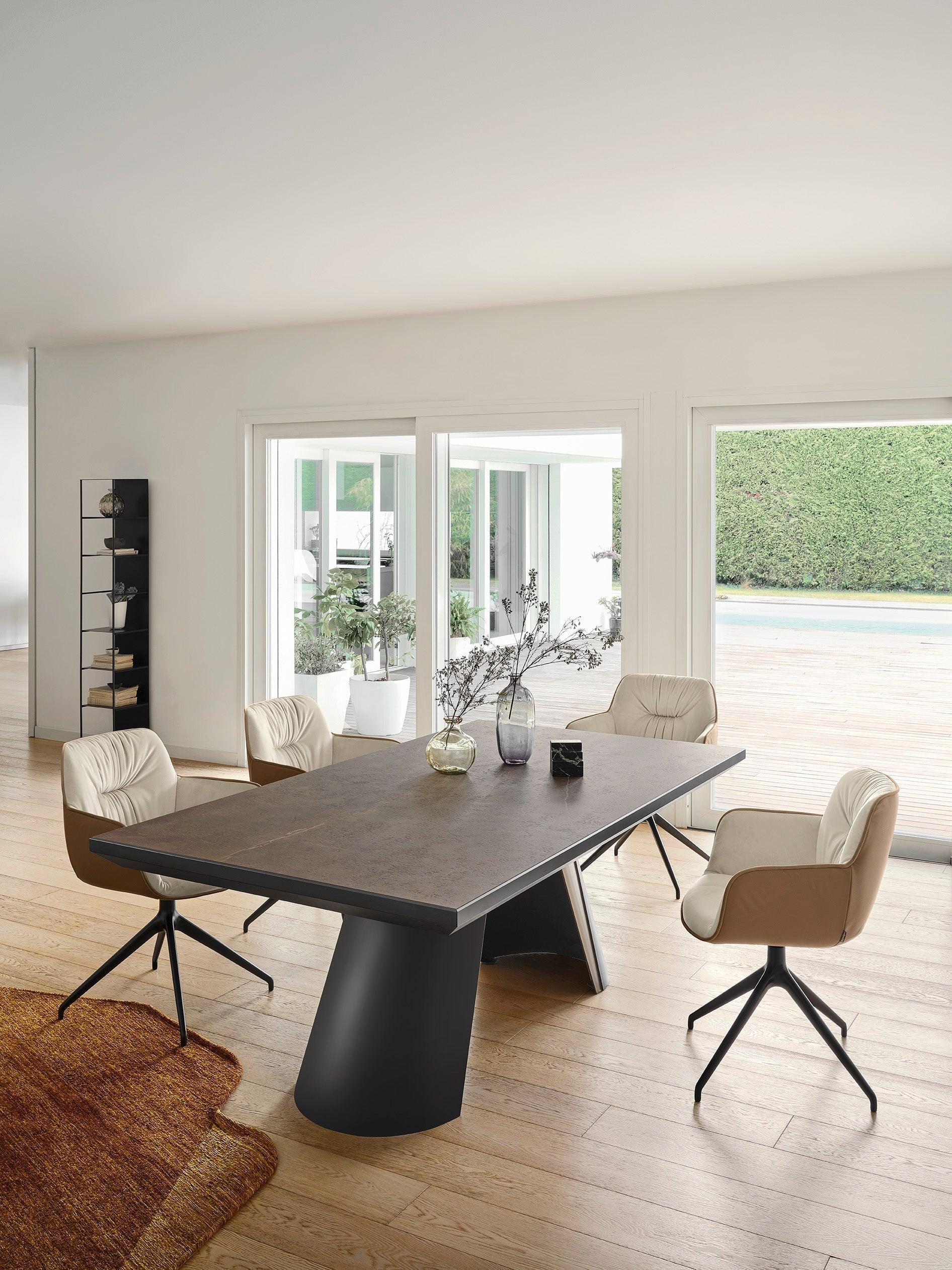 Stół prostokątny rozkładany APIAN antracytowy marmur Calligaris Eye on Design