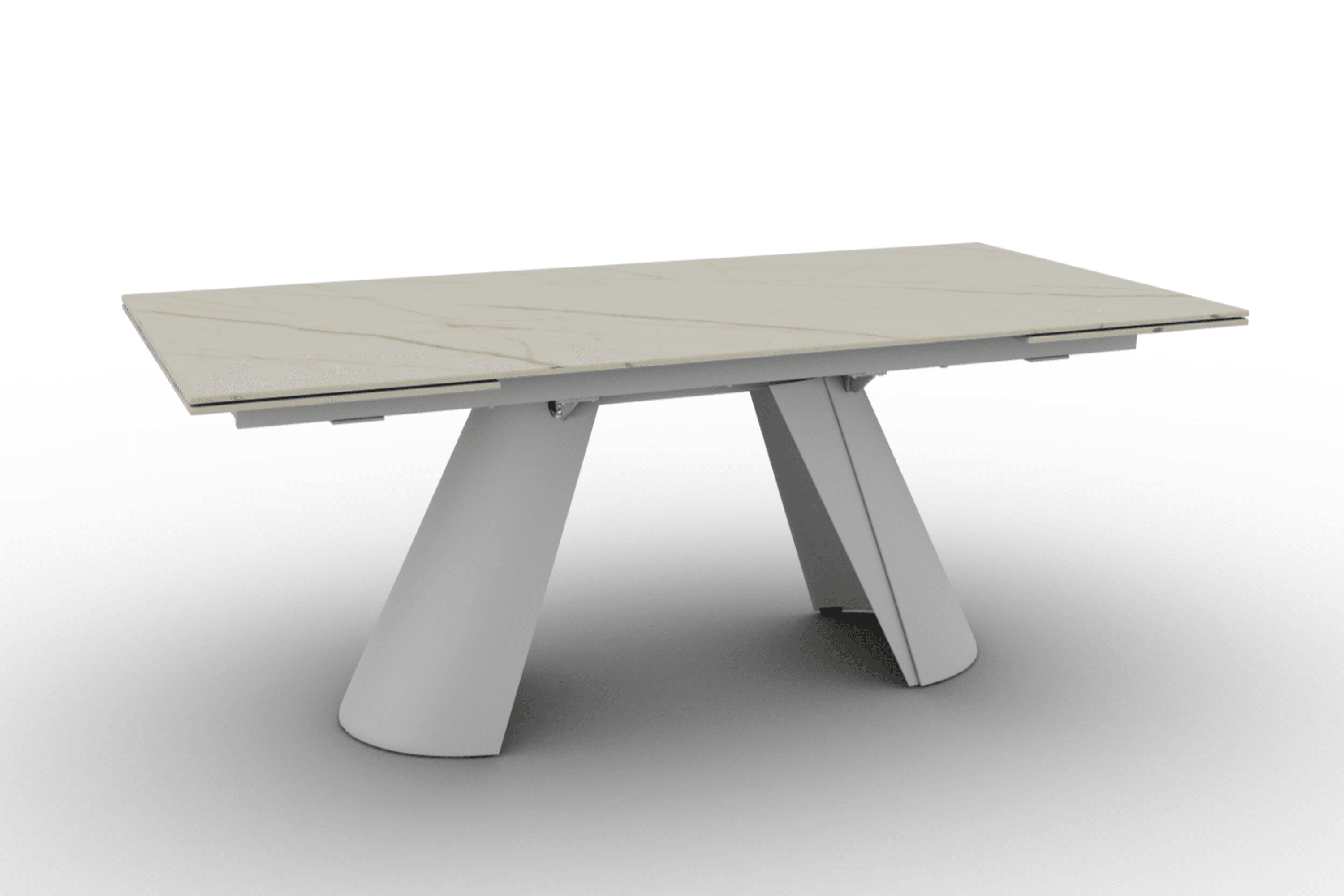Stół prostokątny rozkładany APIAN złoty marmur – metal, Calligaris