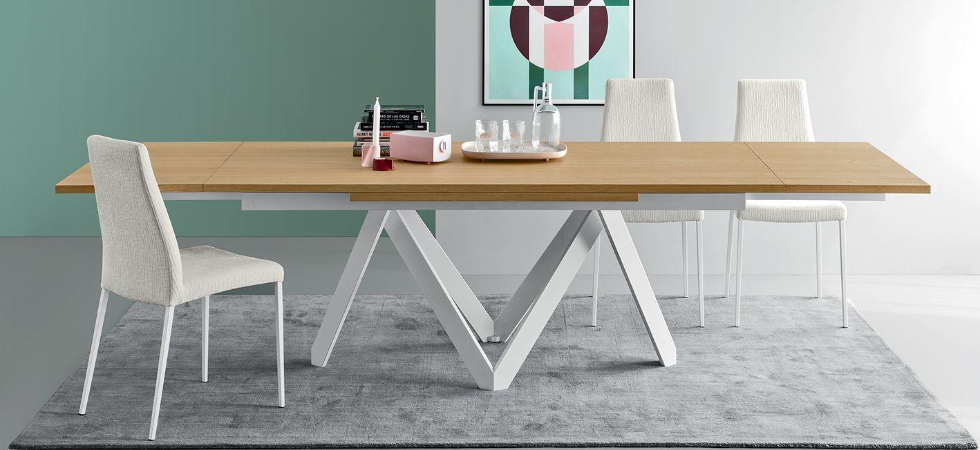 Stół prostokątny rozkładany CARTESIO piaskowy marmur Calligaris Eye on Design