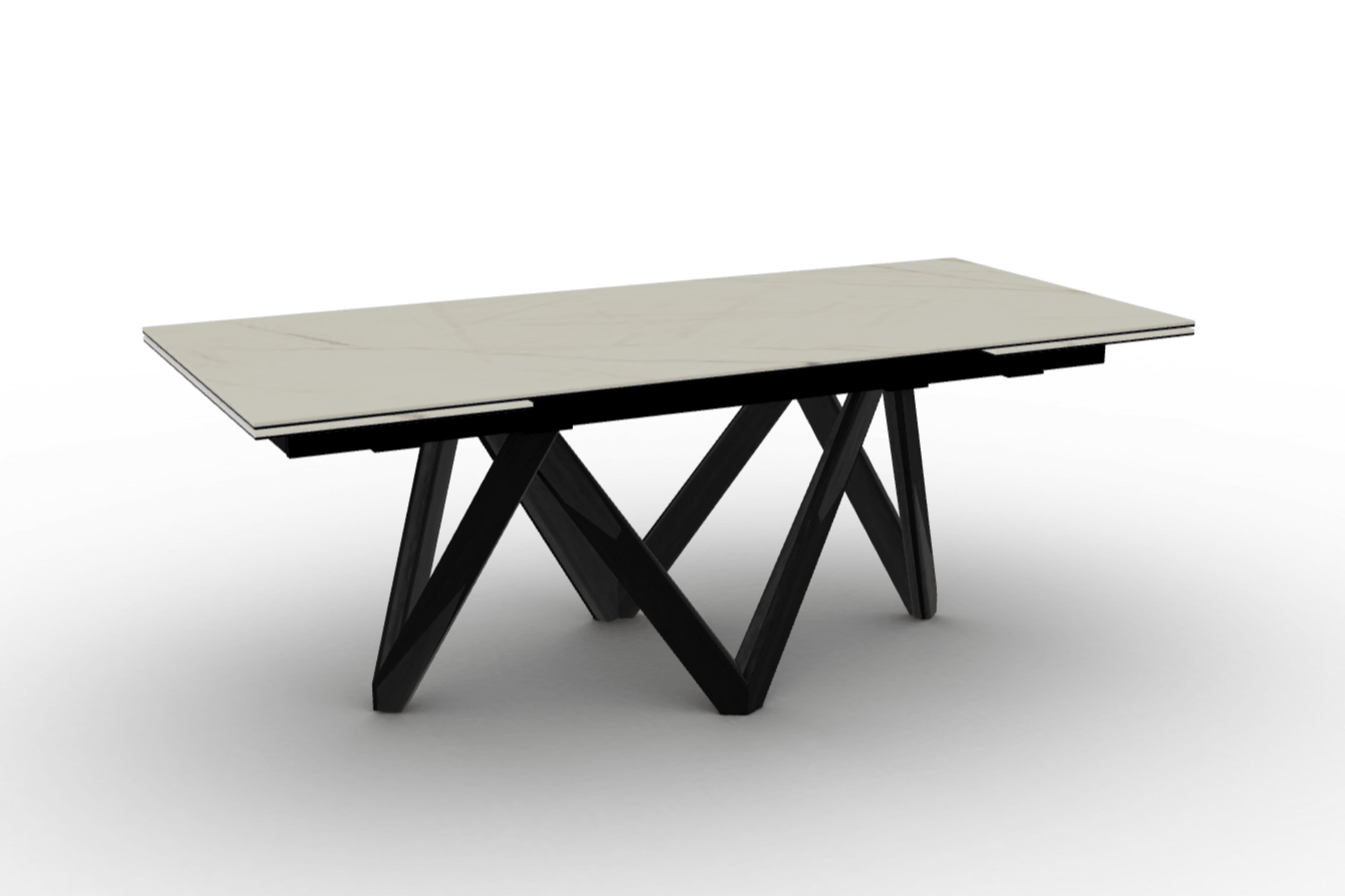 Stół prostokątny rozkładany CARTESIO złoty marmur Calligaris Eye on Design